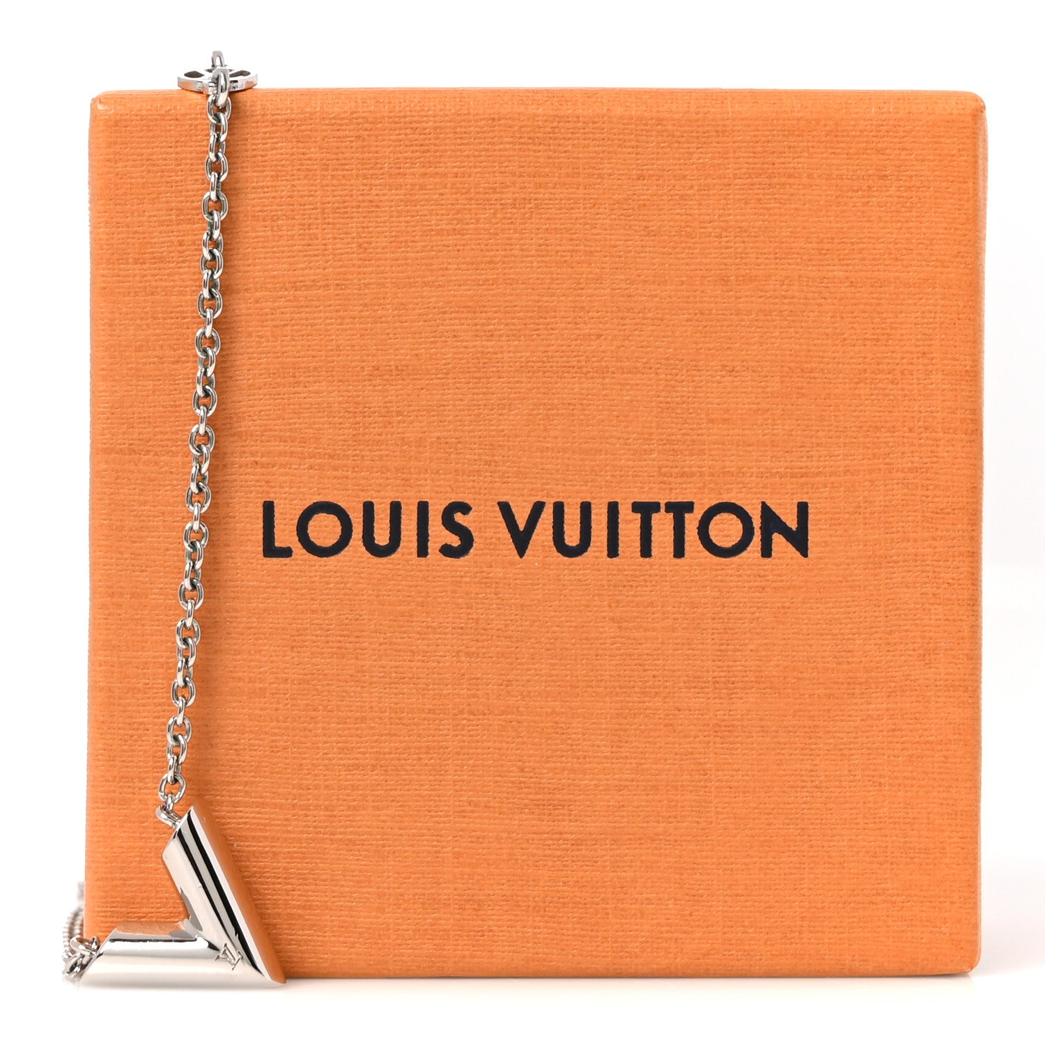 Louis Vuitton Metal Essential V Supple Necklace Silver