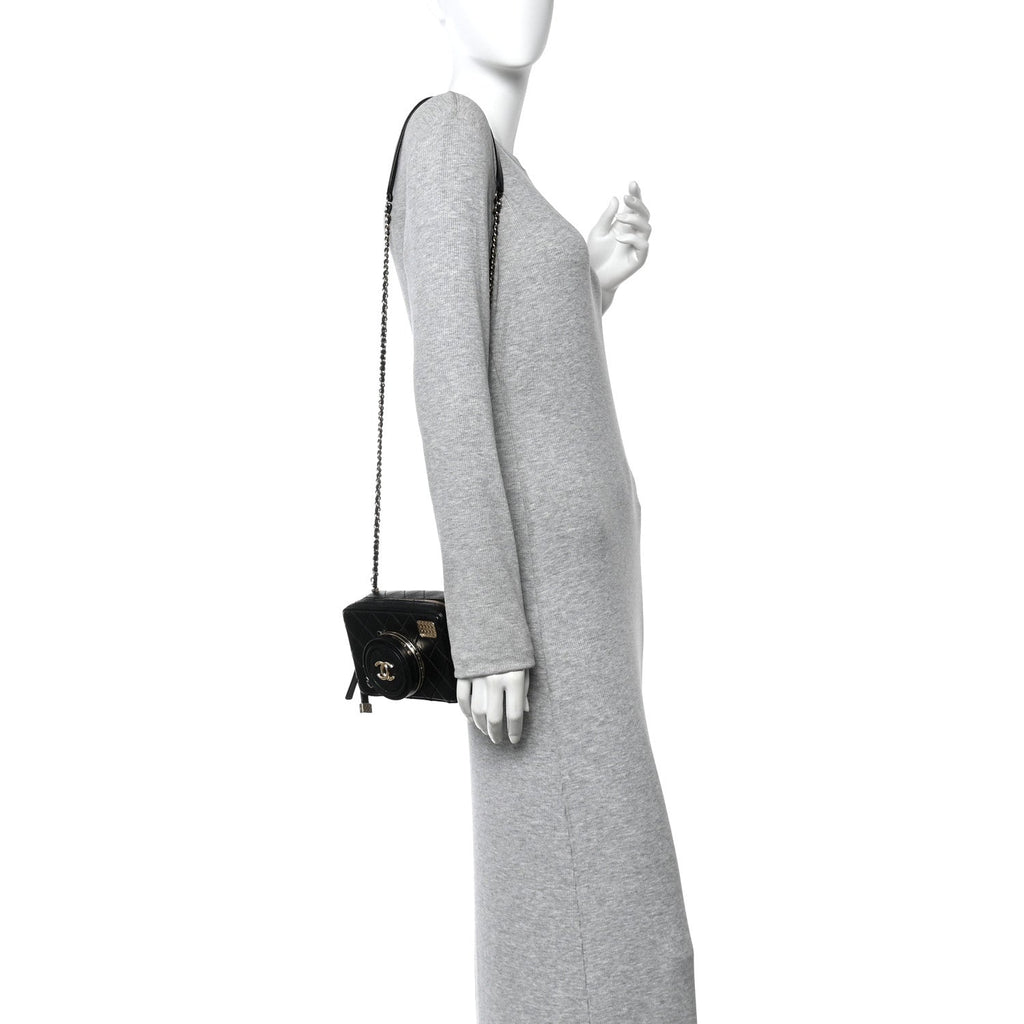 Chanel Lambskin Quilted Coco Click Bag Black