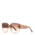 Gucci Glitter Acetate Square Frame Sunglasses GG3814S Brown