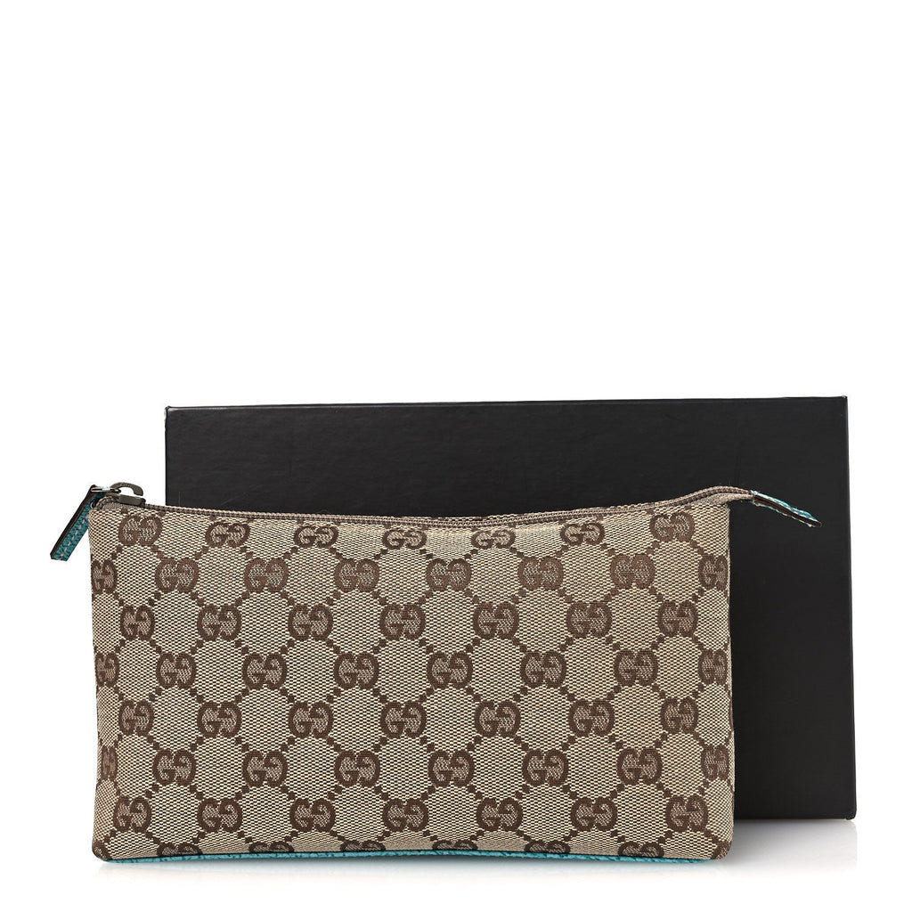 Gucci Monogram GG Cosmetic Case Turquoise