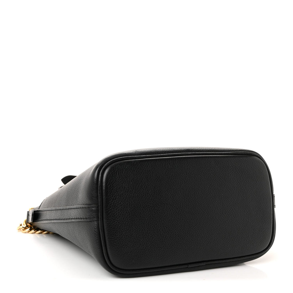Louis Vuitton Calfskin Lock and Walk Bucket Black