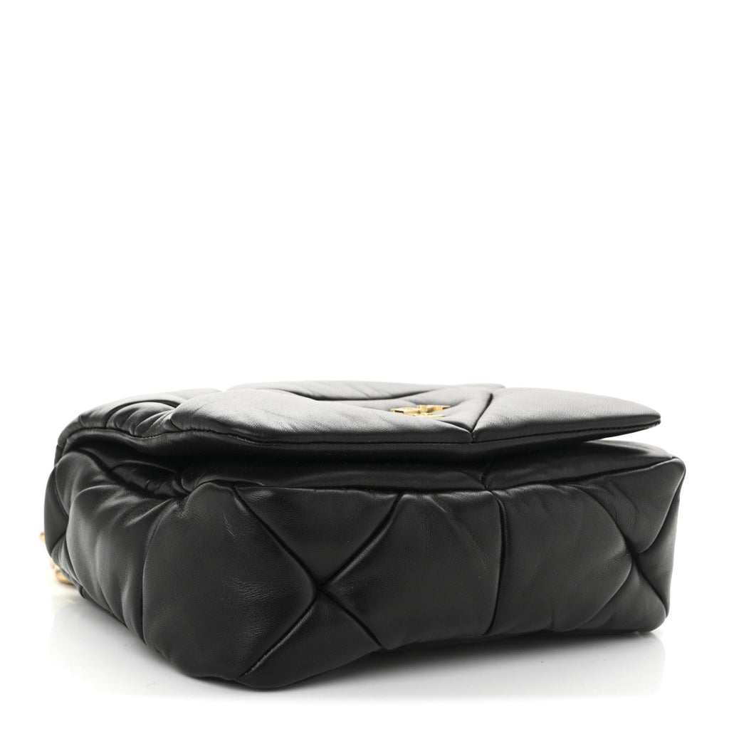 Prada Nappa Metal Quilted Small Patchwork System Flap Bag Black