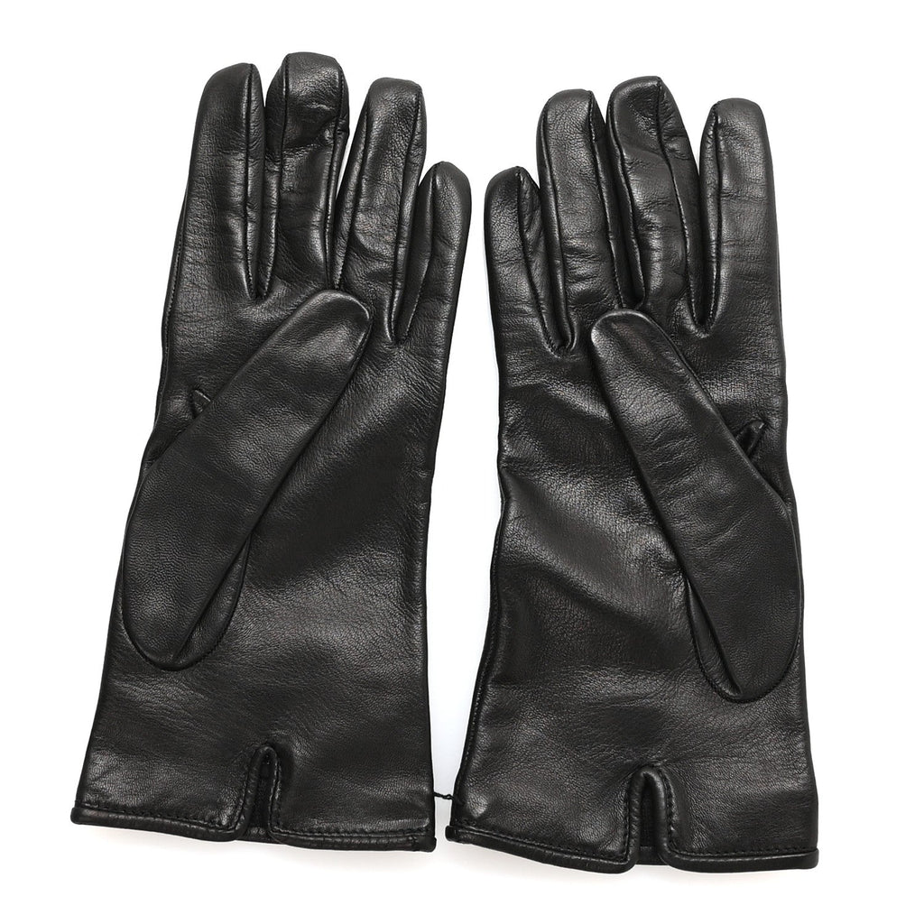 Gucci Lambskin Donna GG Gloves Black