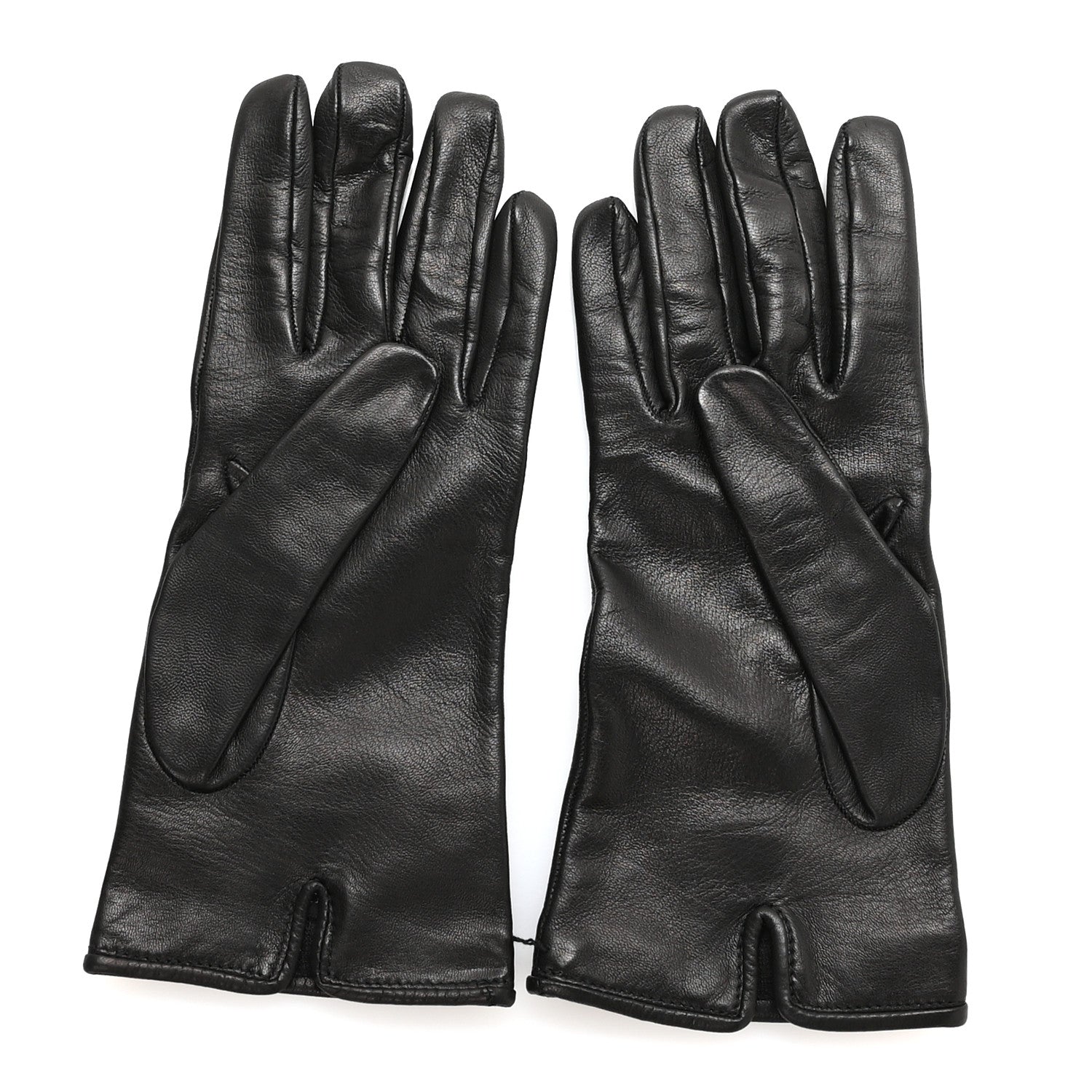 Gucci Lambskin Donna GG Gloves Black