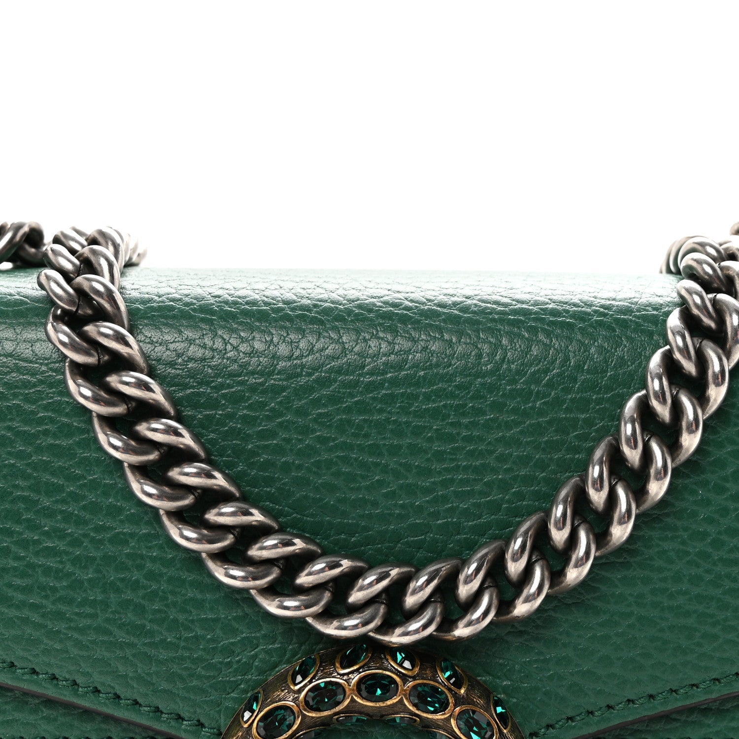 Gucci Calfskin Mini Dionysus Shoulder Bag Emerald
