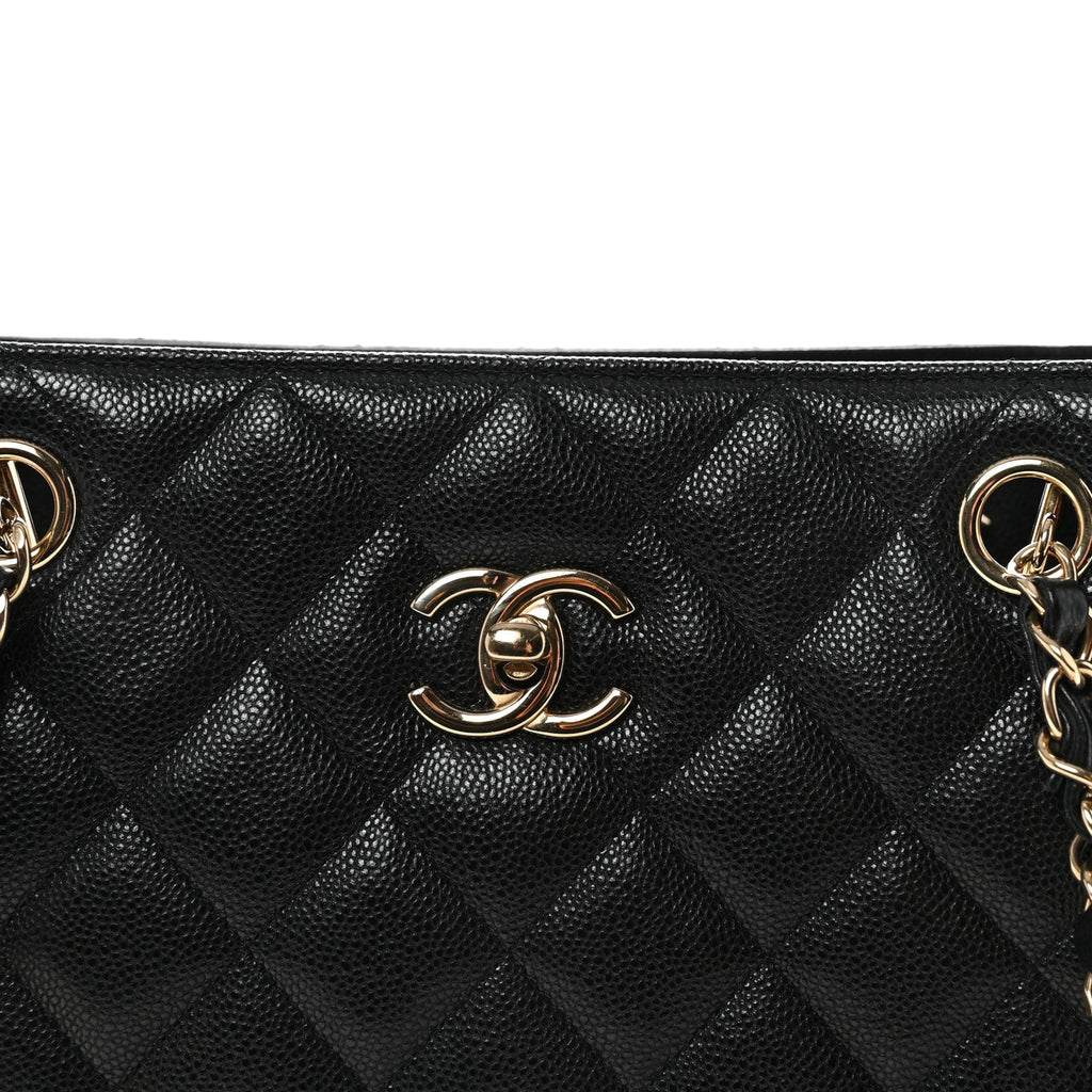 Chanel Caviar Quilted Large Shopping Tote Black
