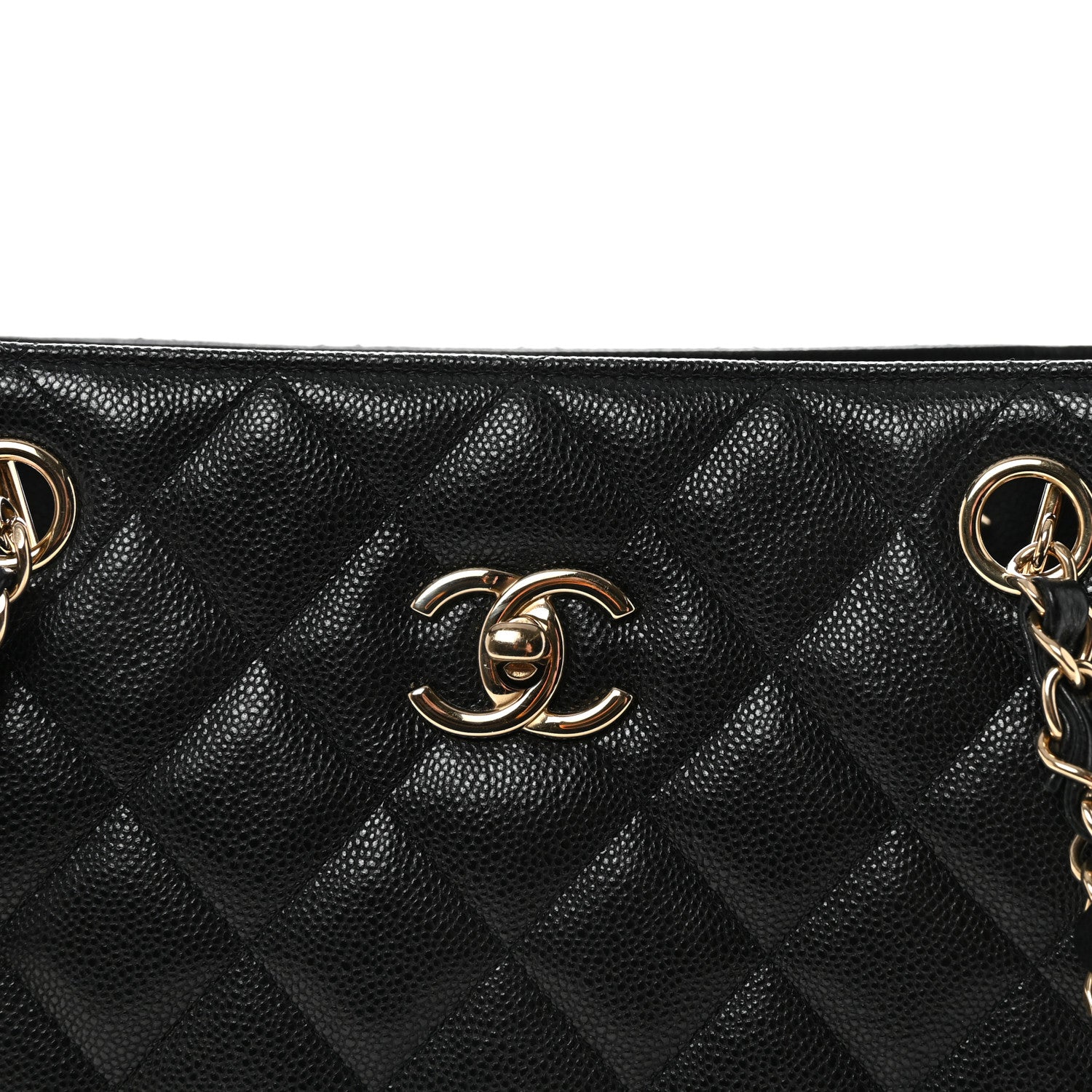 Chanel Caviar Quilted Large Shopping Tote Black