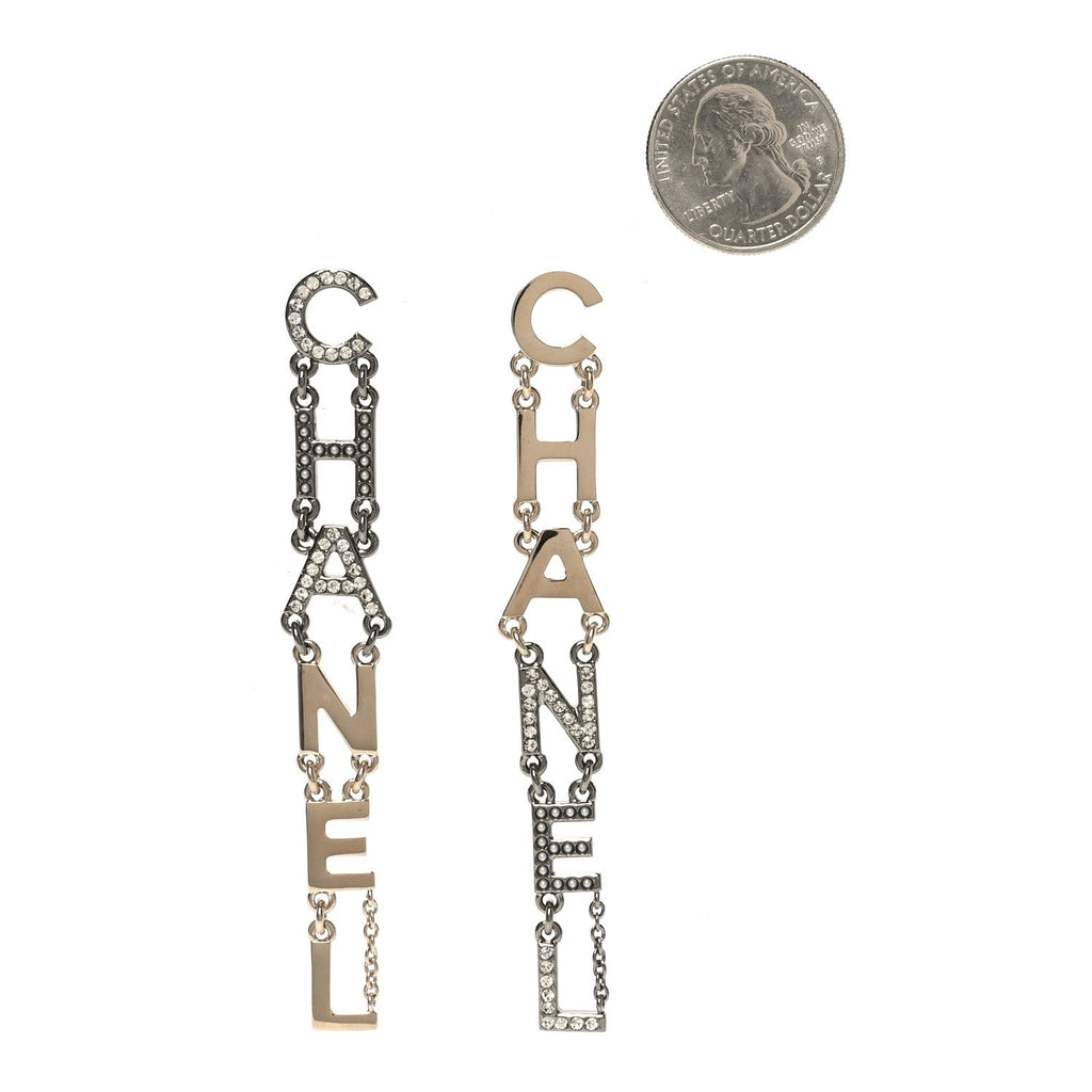 Crystal Pearl Chanel Bright Young Things Earrings Gold Ruthenium