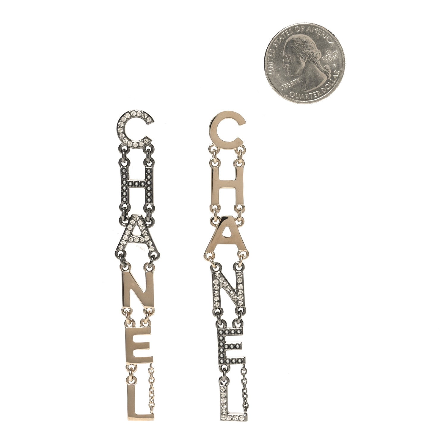 Crystal Pearl Chanel Bright Young Things Earrings Gold Ruthenium