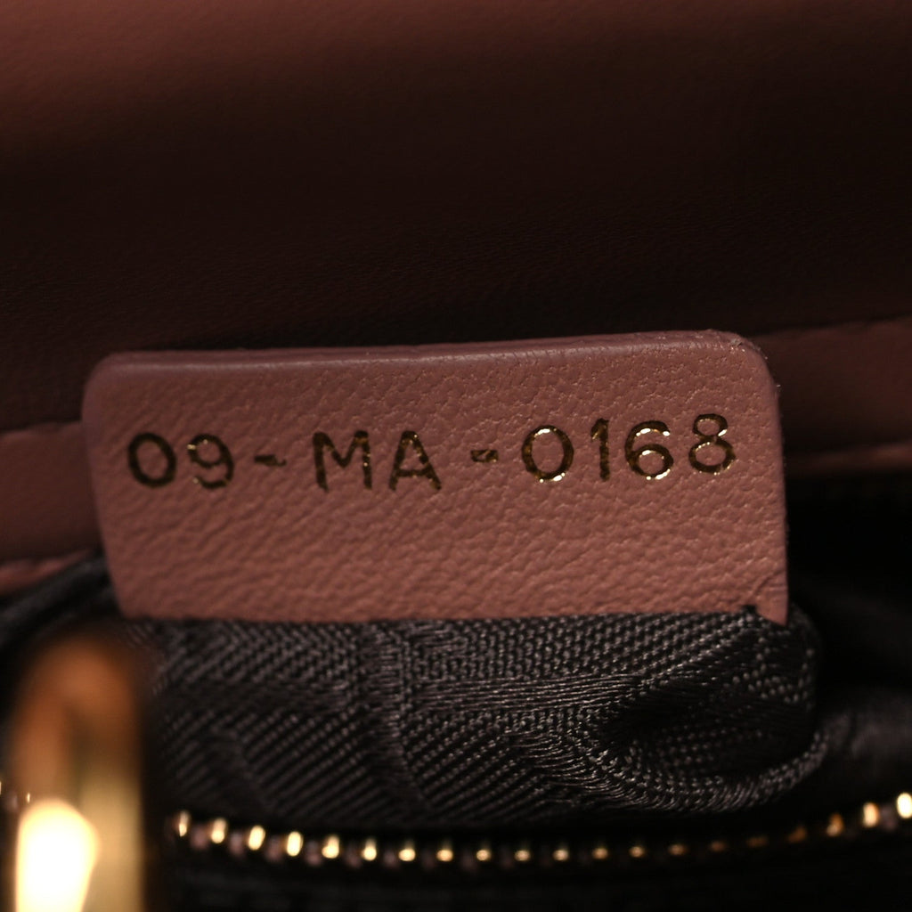 Christian Dior Lambskin Cannage Small My ABCDior Lady Dior Fard