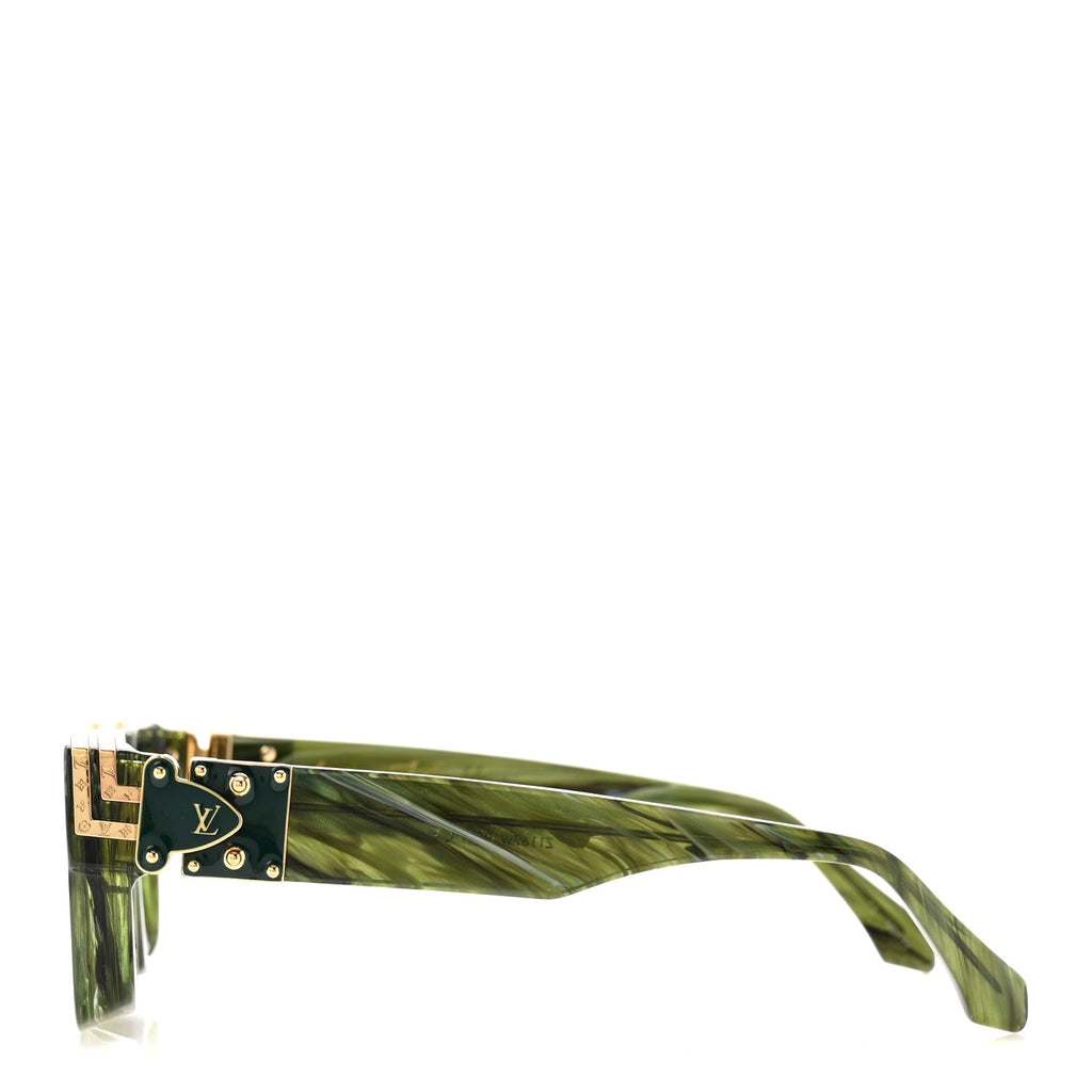 Louis Vuitton Acetate 1.1 Millionaires Z1167E Sunglasses Green Marble