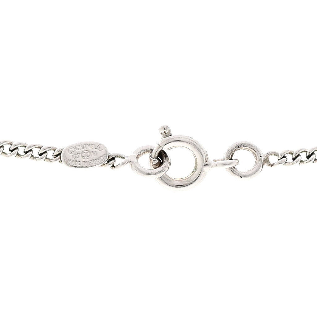 Crystal Timeless CC Necklace Silver