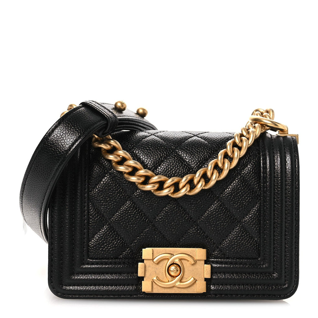 Chanel Caviar Quilted Mini Boy Flap Black