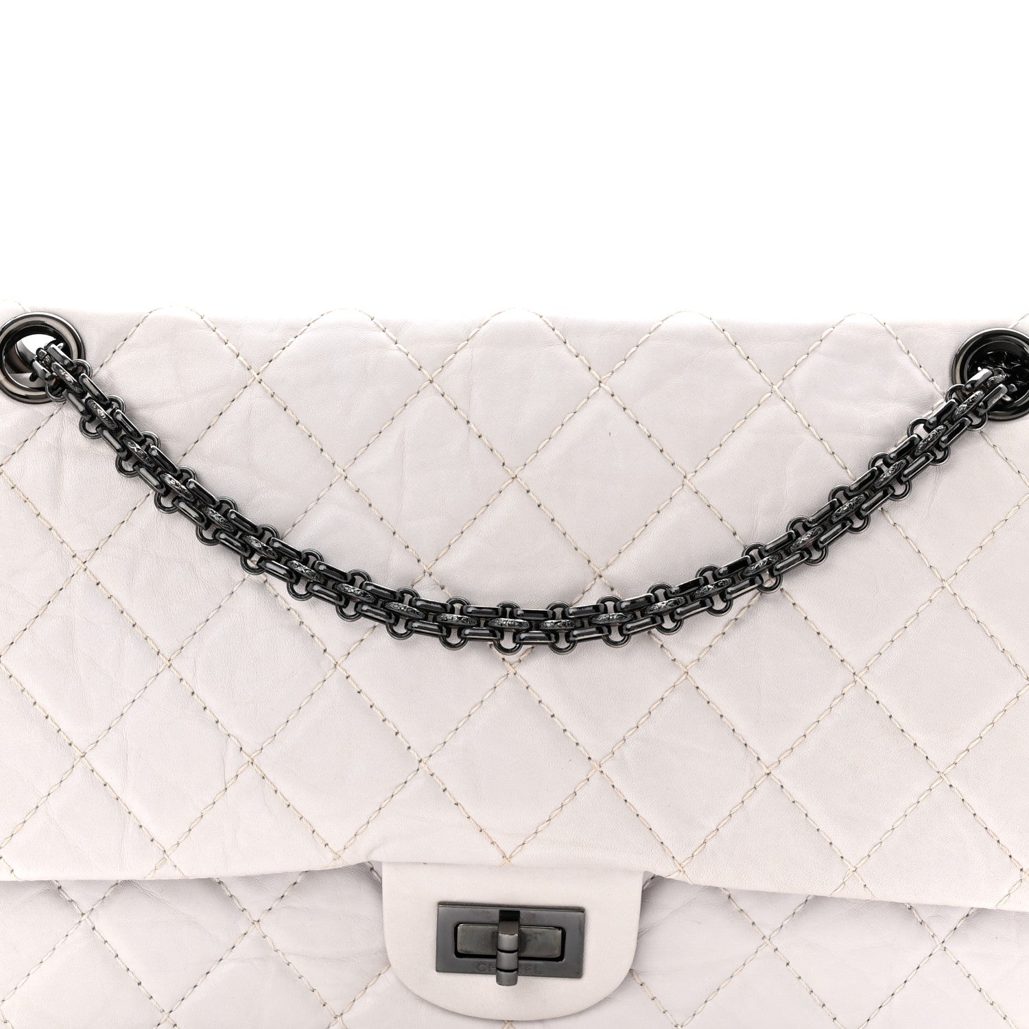 Chanel Aged Calfskin 2.55 Reissue 226 Flap White