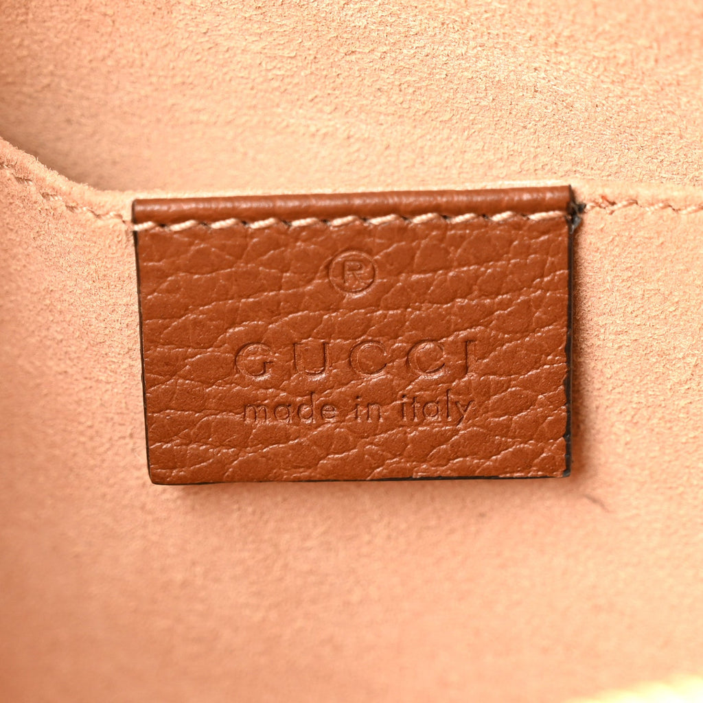 Gucci New Denim GG Monogram Dollar Calfskin Mini Ophidia Shoulder Bag Blue Tea Cuir Epilog