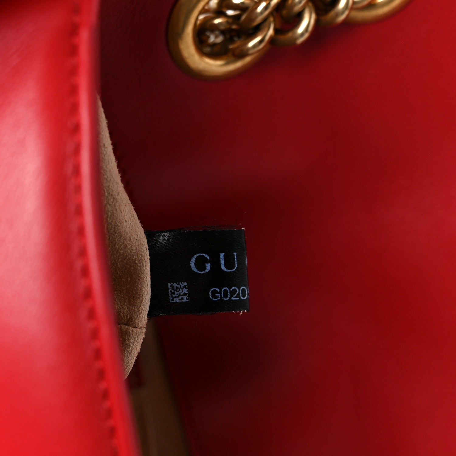Gucci Calfskin Matelasse Mini GG Marmont Shoulder Bag Hibiscus Red