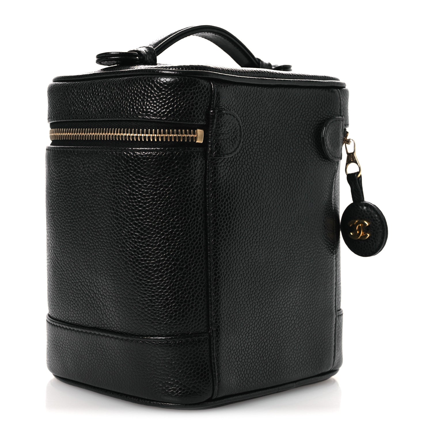 Chanel Caviar Vanity Cosmetic Case Black