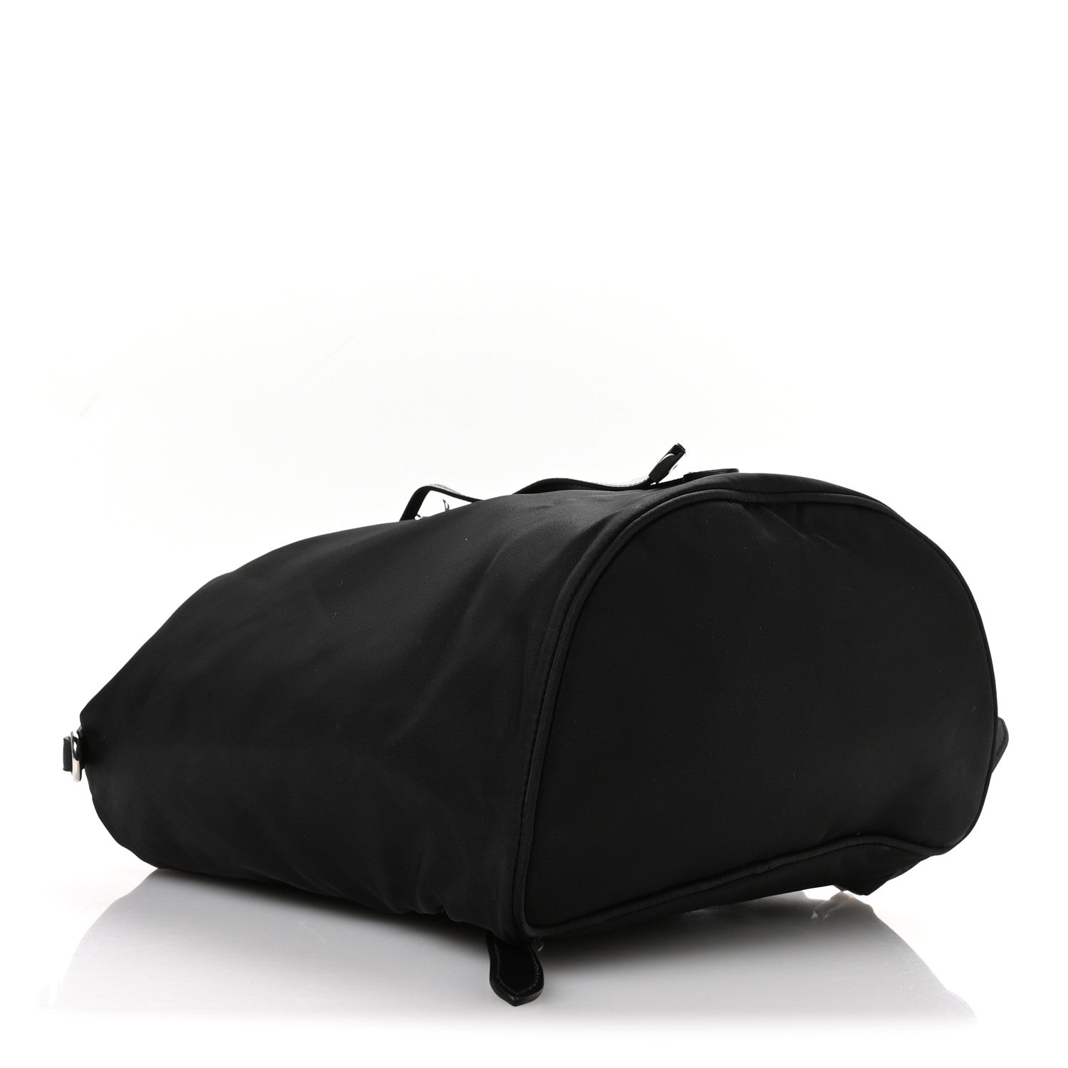 Prada Nylon Vela Saffiano Small Cinch Backpack Black