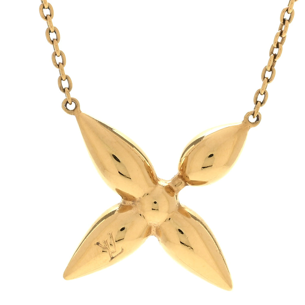 Louis Vuitton Metal Louisette Necklace Gold