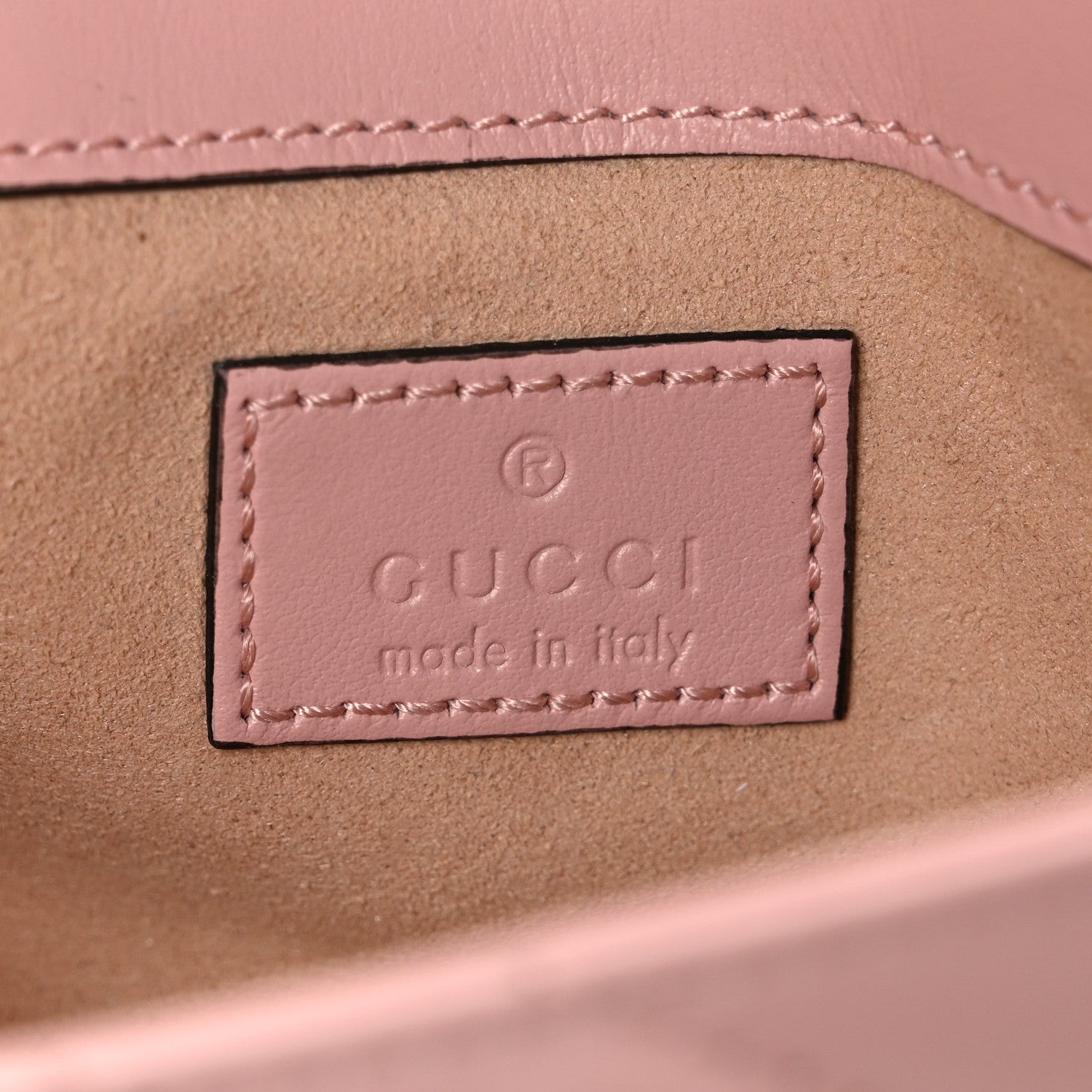 Gucci Calfskin Matelasse Monochrome GG Marmont Chain Belt Bag Perfect Pink