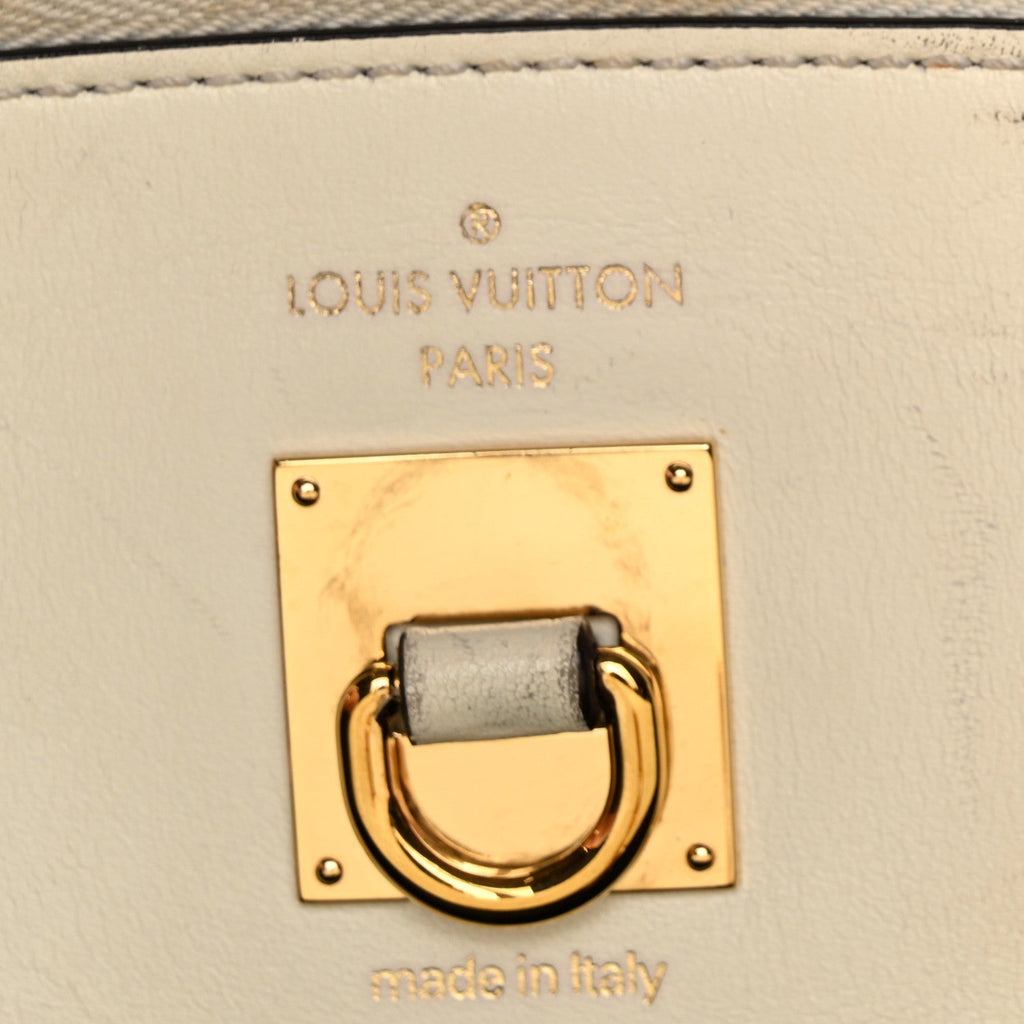 Louis Vuitton Taurillon City Steamer MM Creme Beige Black