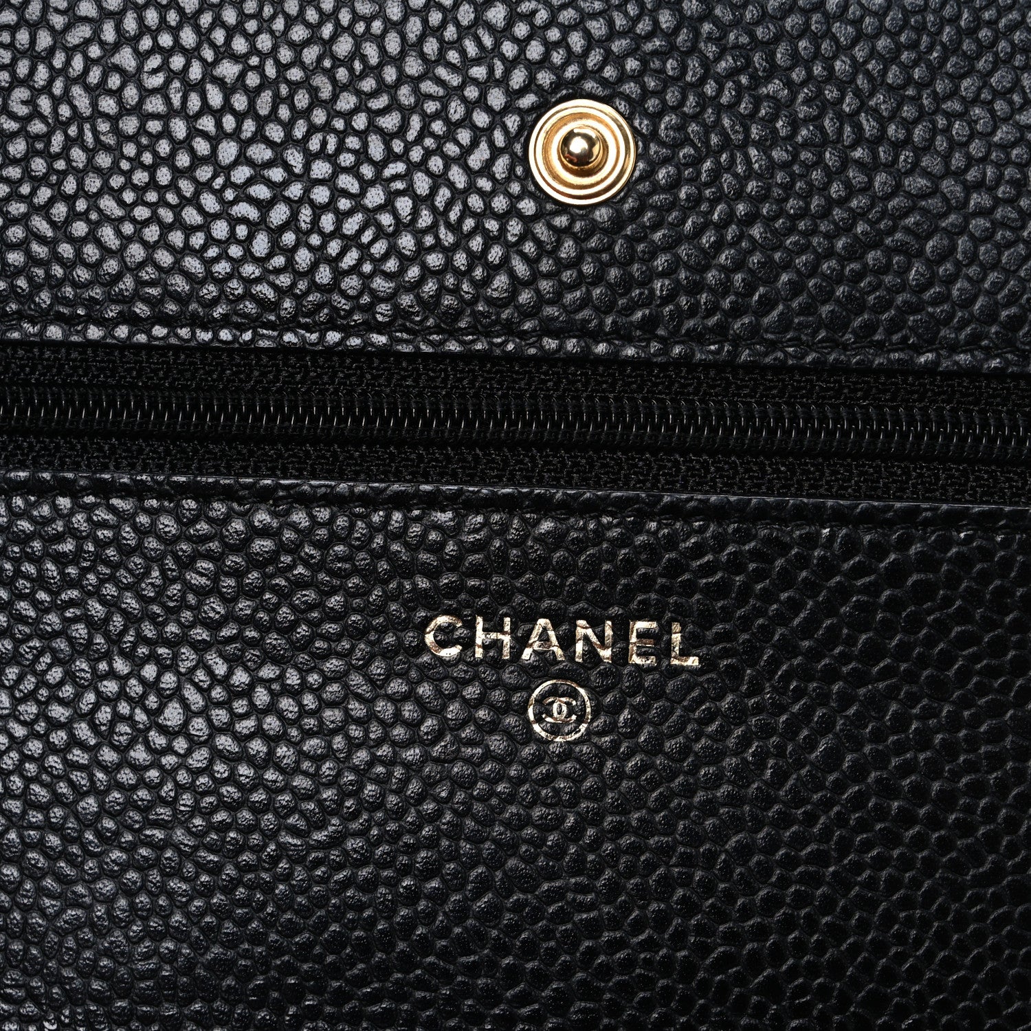 Chanel Caviar Quilted Wallet on Chain WOC Black