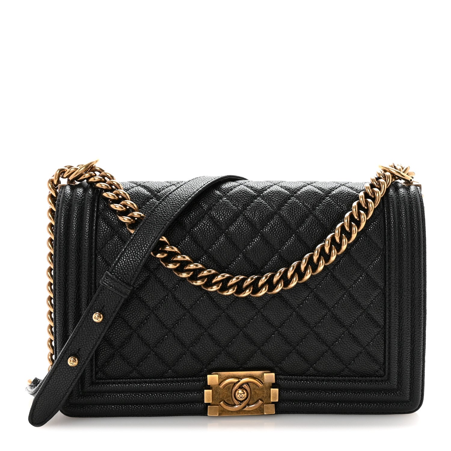 Chanel Caviar Quilted New Medium Boy Flap Black