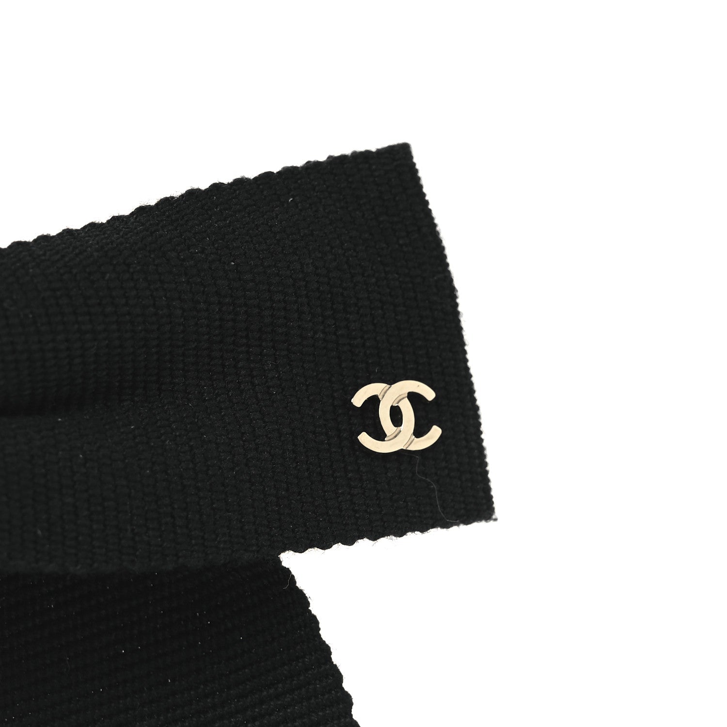 Grosgrain Bow CC Hair Clip Black
