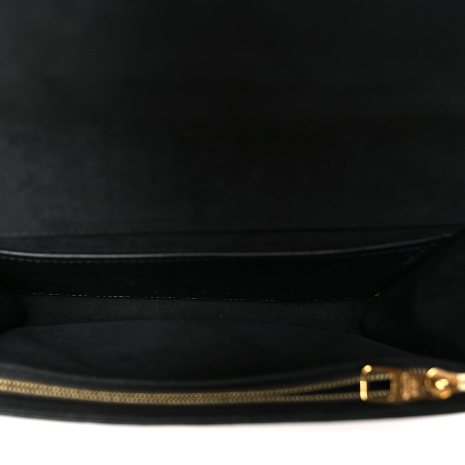 Louis Vuitton Calfskin Airy V Embossed Pochette Chain Louise GM  Black