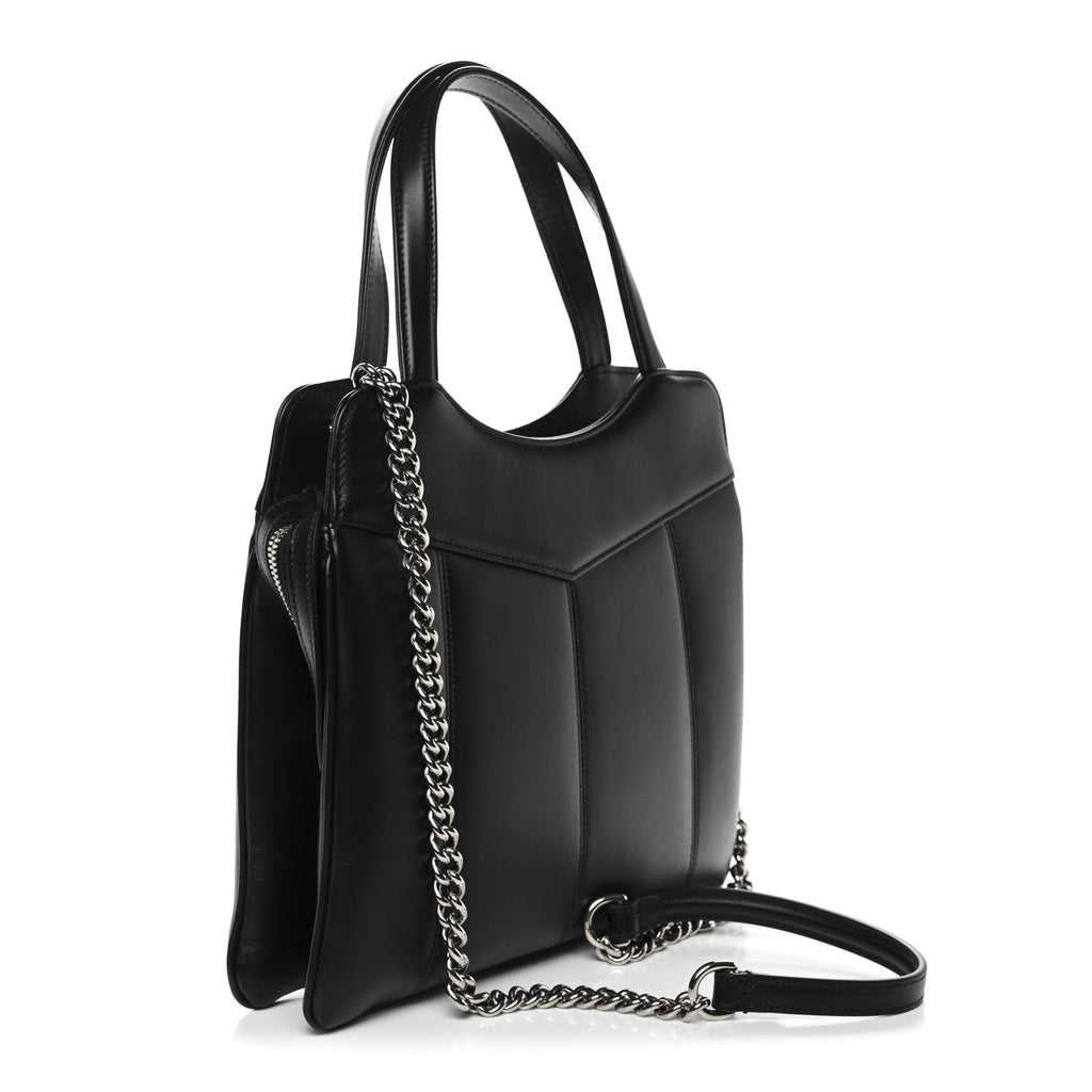 Gucci Calfskin Petite GG Small Tote Bag Black
