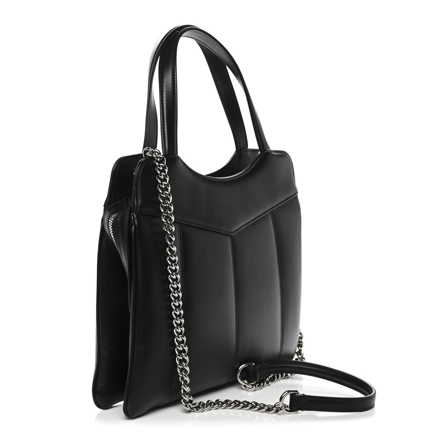 Gucci Calfskin Petite GG Small Tote Bag Black