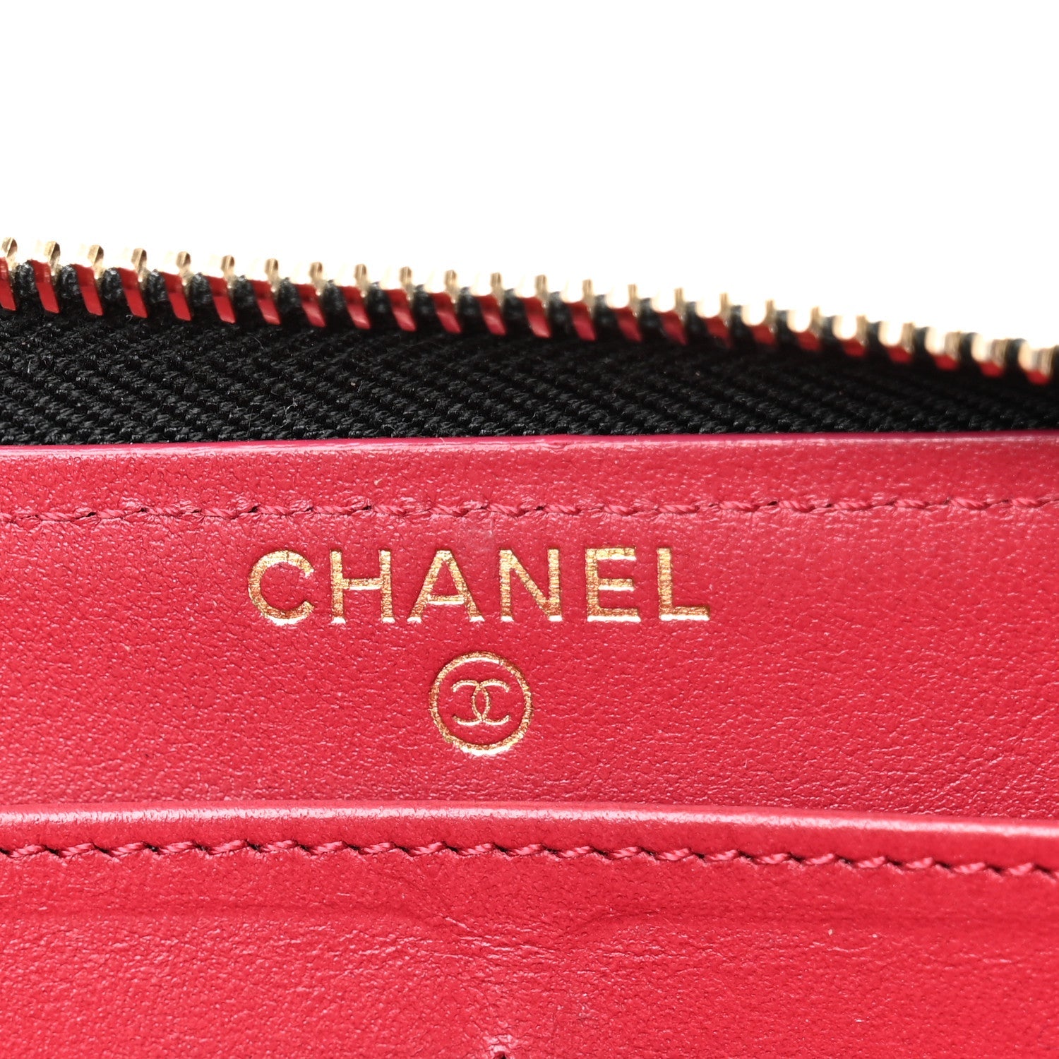 Lambskin Quilted 19 Long Zipped Around Wallet Black
