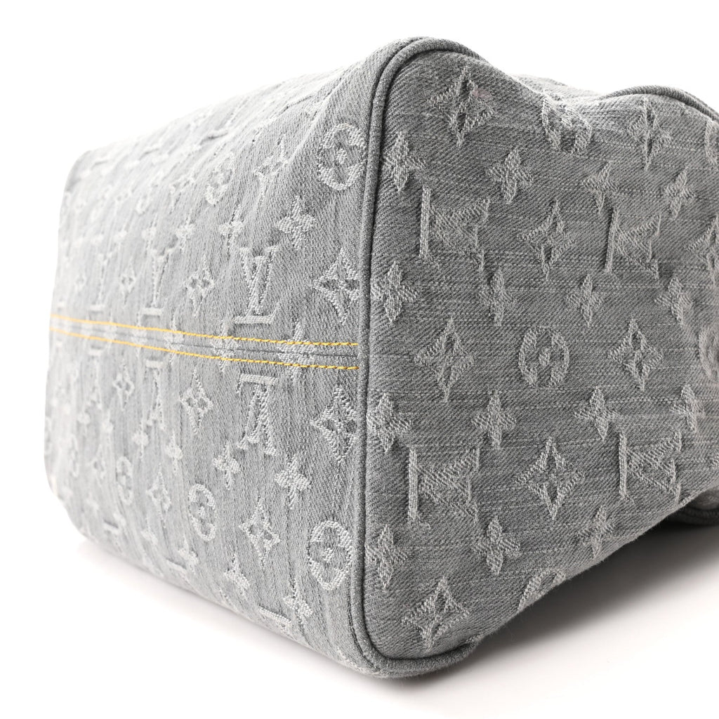 Louis Vuitton Monogram Denim Speedy Soft 30 Washed Gray
