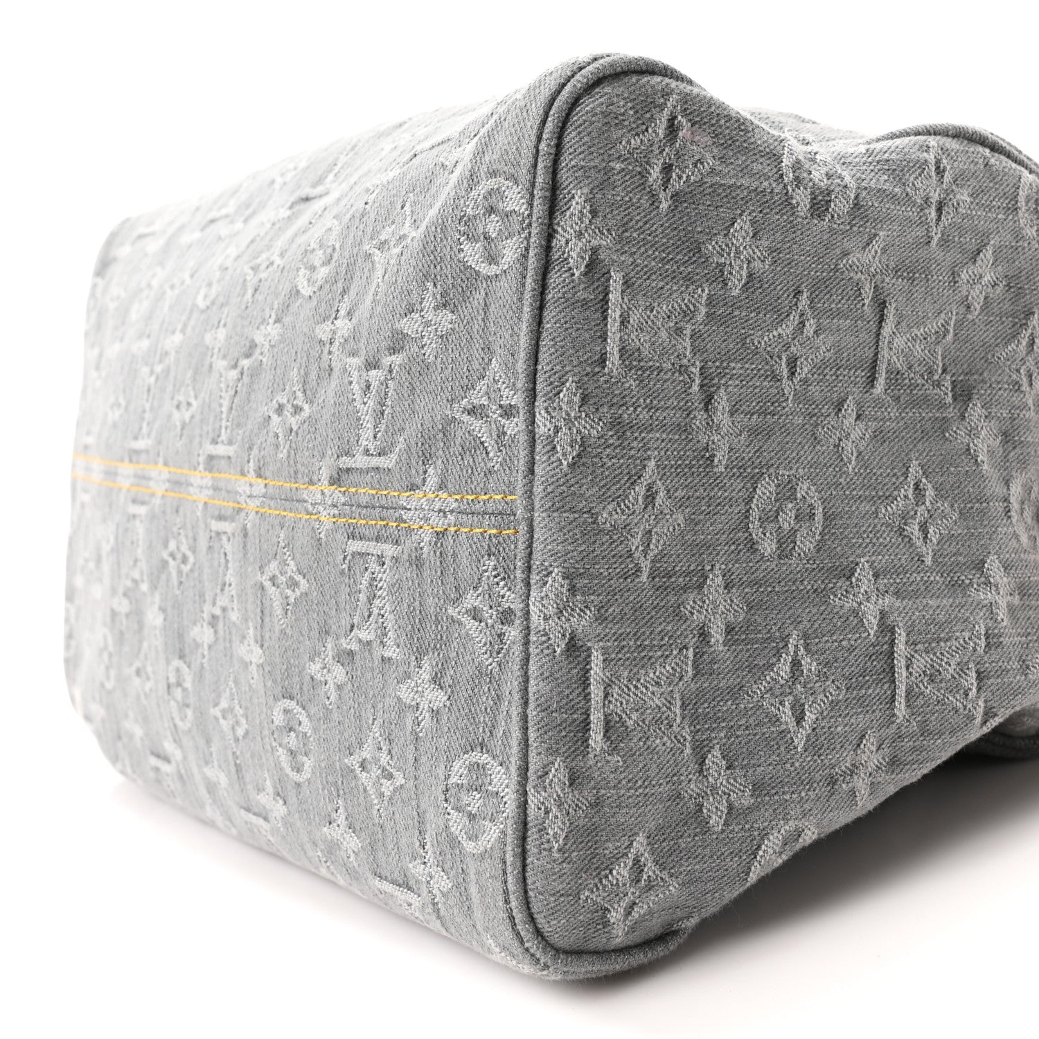 Louis Vuitton Monogram Denim Speedy Soft 30 Washed Gray