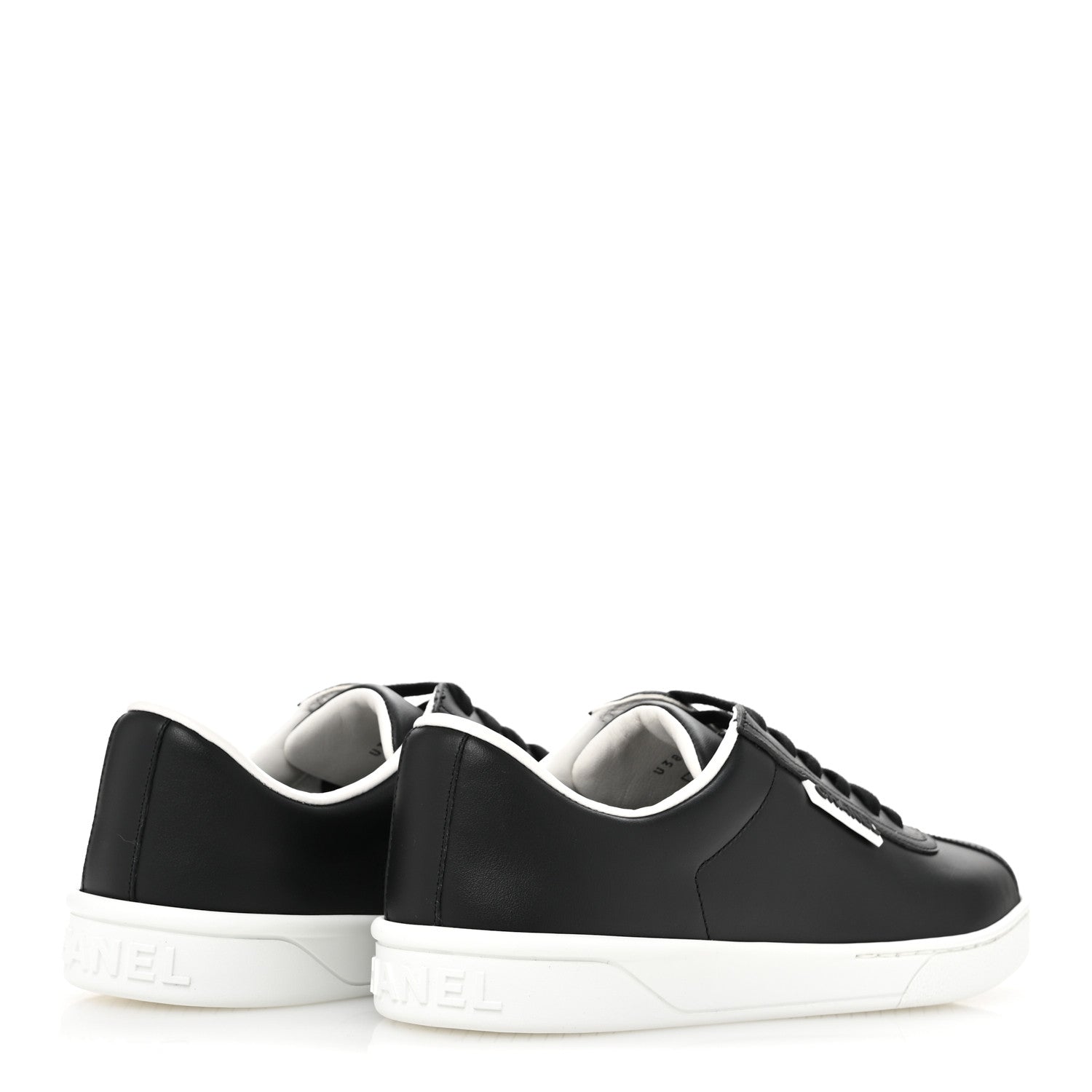 Calfskin CC Womens Sneakers 37 Black