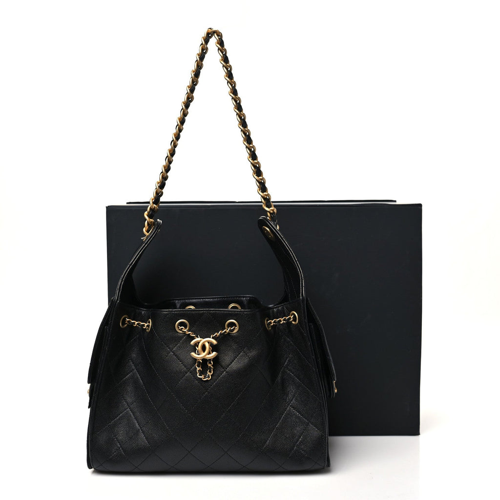 Chanel Caviar Quilted Small Chanel 25 Handbag Black