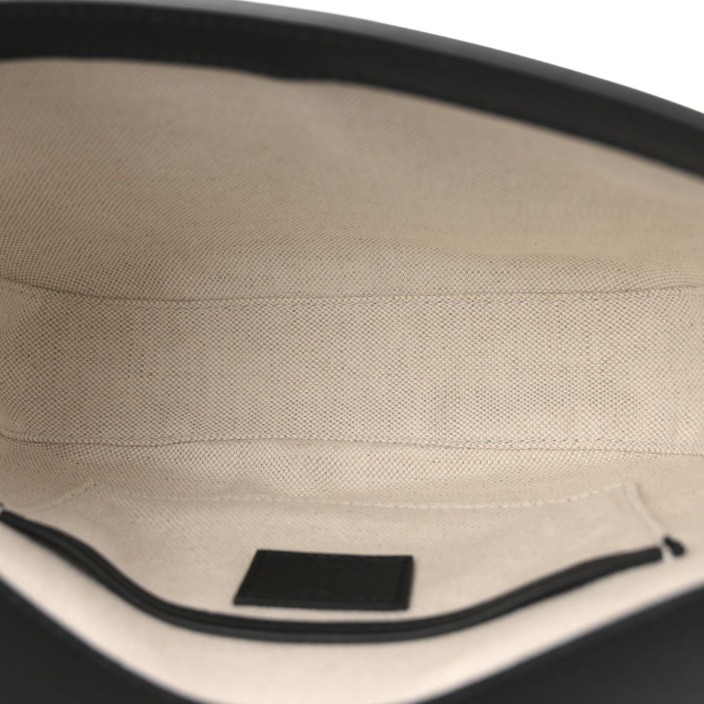 Gucci GG Supreme Monogram Horsebit 1955 Soft Small Shoulder Bag Beige Black