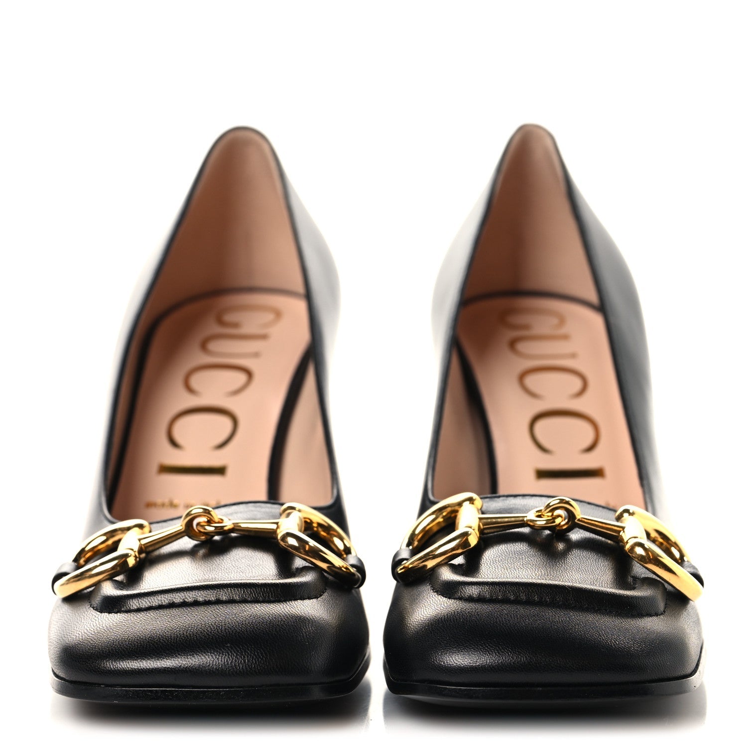 Gucci Malaga Kid Horsebit 75mm Pumps 38 Black