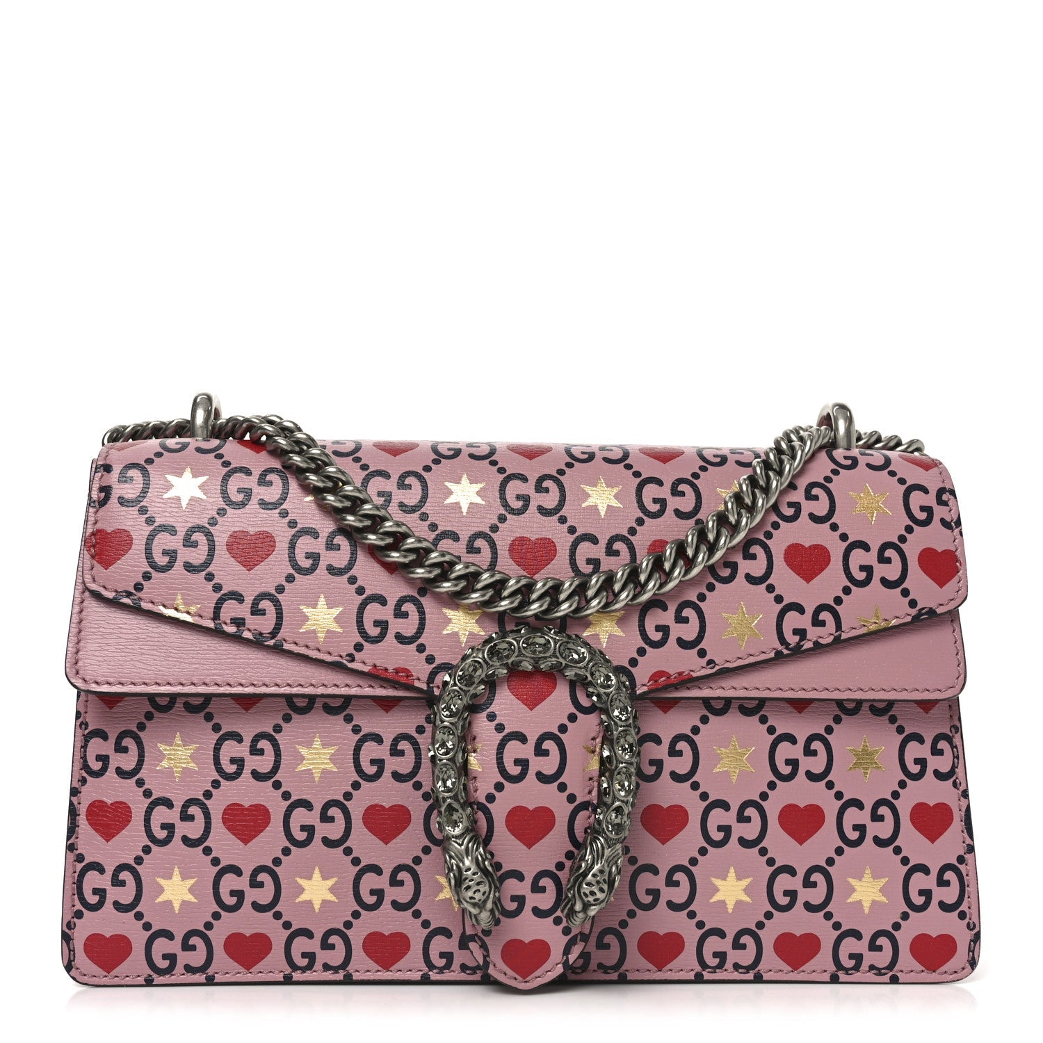 Gucci Calfskin Valentine's Day Exclusive Small Dionysus Bag Pink