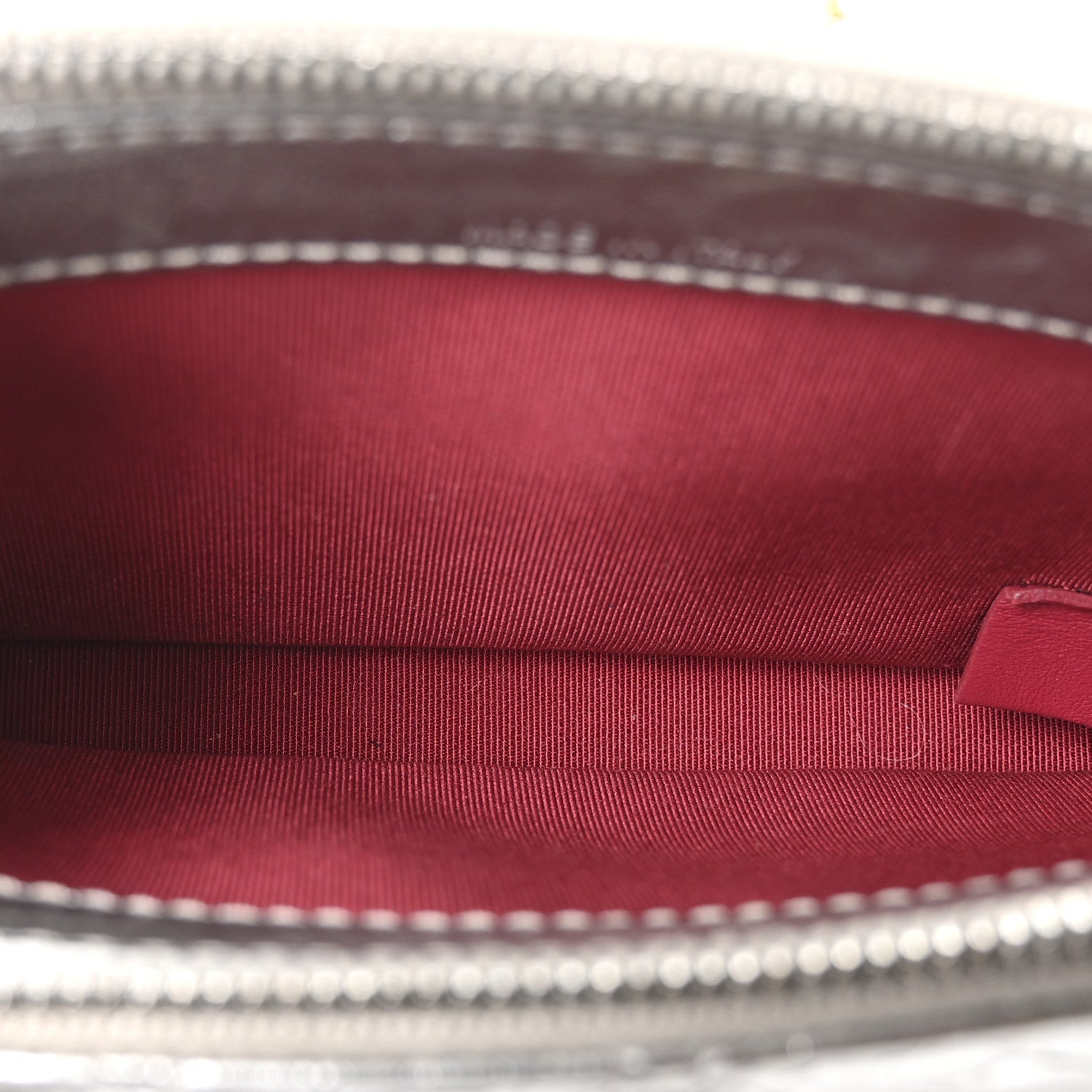 Chanel Metallic Lambskin Calfskin Quilted Small Gabrielle Clutch With Chain Silver
