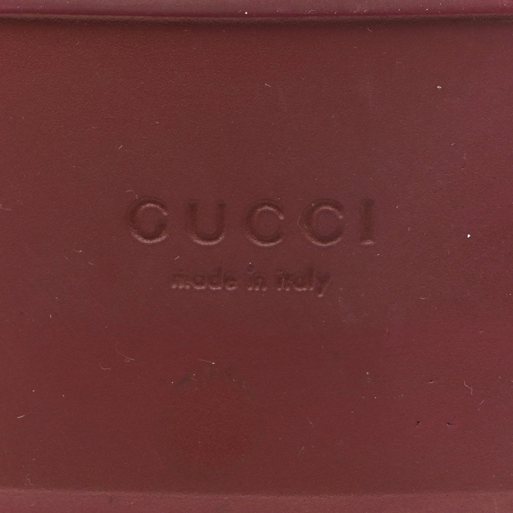 Gucci GG Supreme Monogram Womens Horsebit Slippers 41 Rosso Ancora