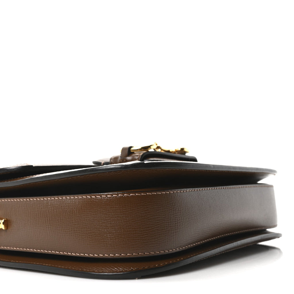 Gucci GG Supreme Monogram Horsebit 1955 Shoulder Bag Beige Brown Sugar