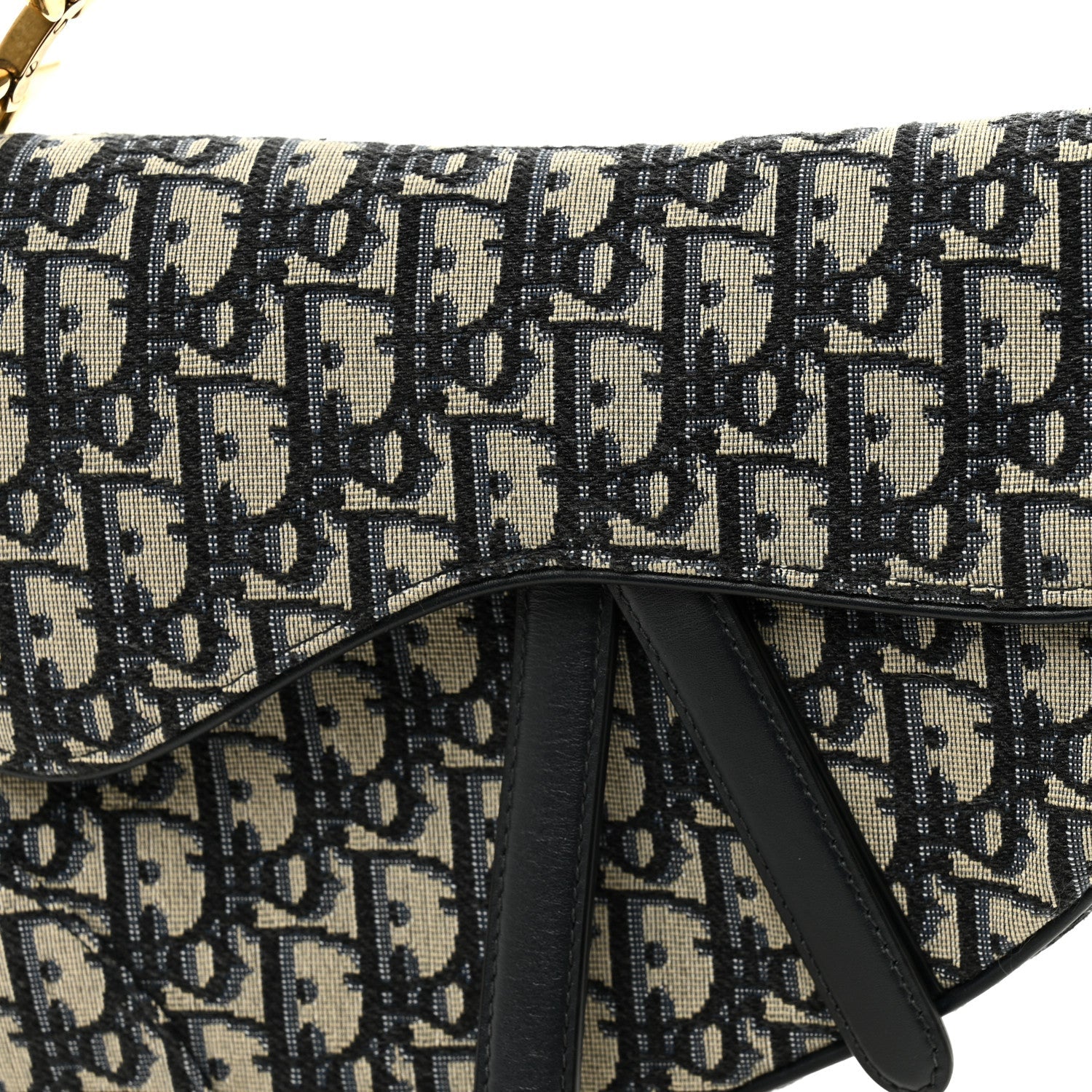 Christian Dior Oblique Saddle Bag Blue