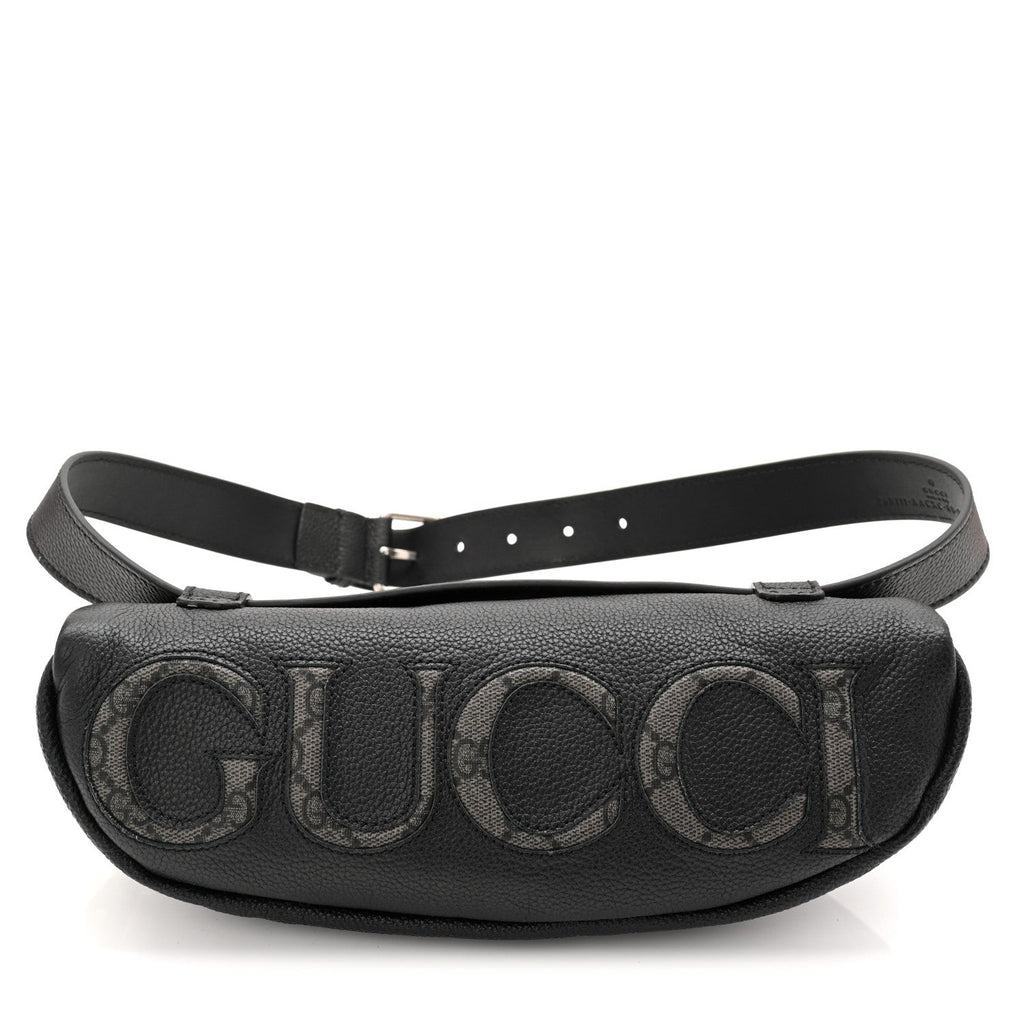 Gucci Grained Calfskin Embossed GG Monogram Belt Bag 80 32