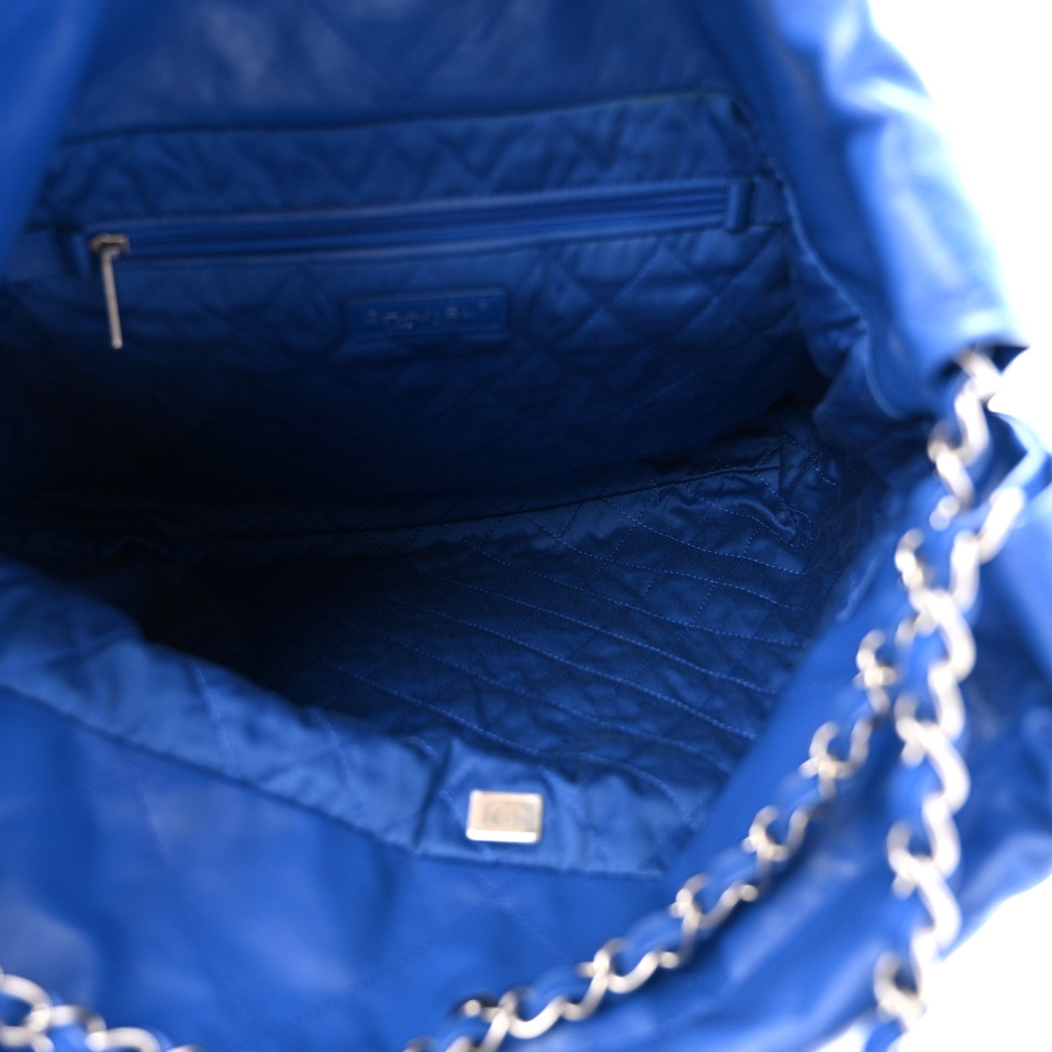 Chanel Shiny Calfskin Quilted Chanel 22 Blue