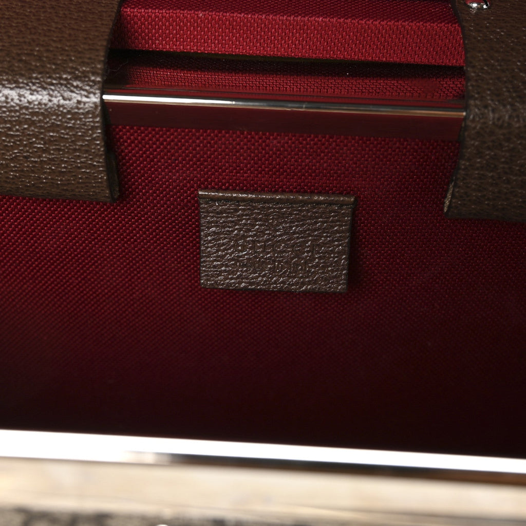 Gucci GG Supreme Monogram Globe-Trotter Beauty Case Brown