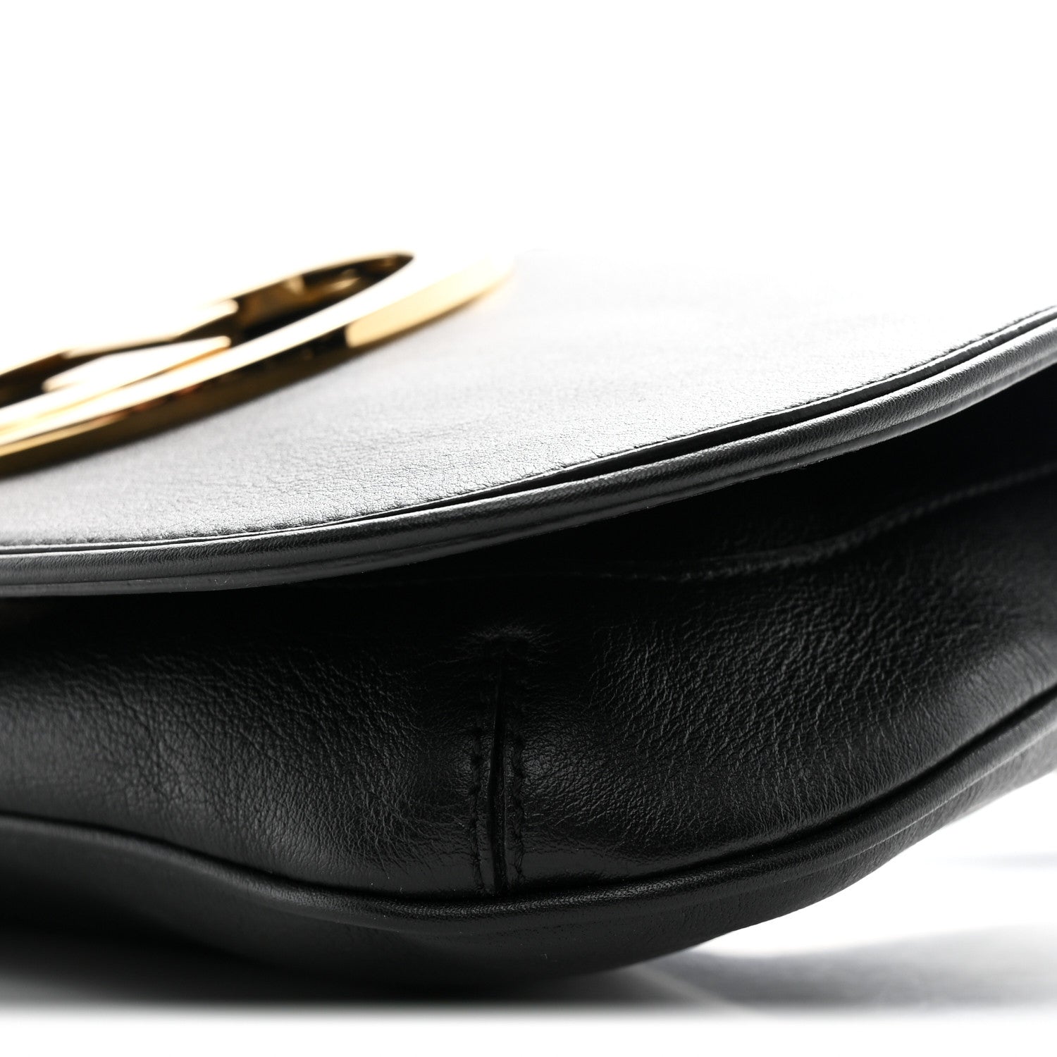 Gucci Roxy Calfskin Blondie Chain Shoulder Flap Bag Black