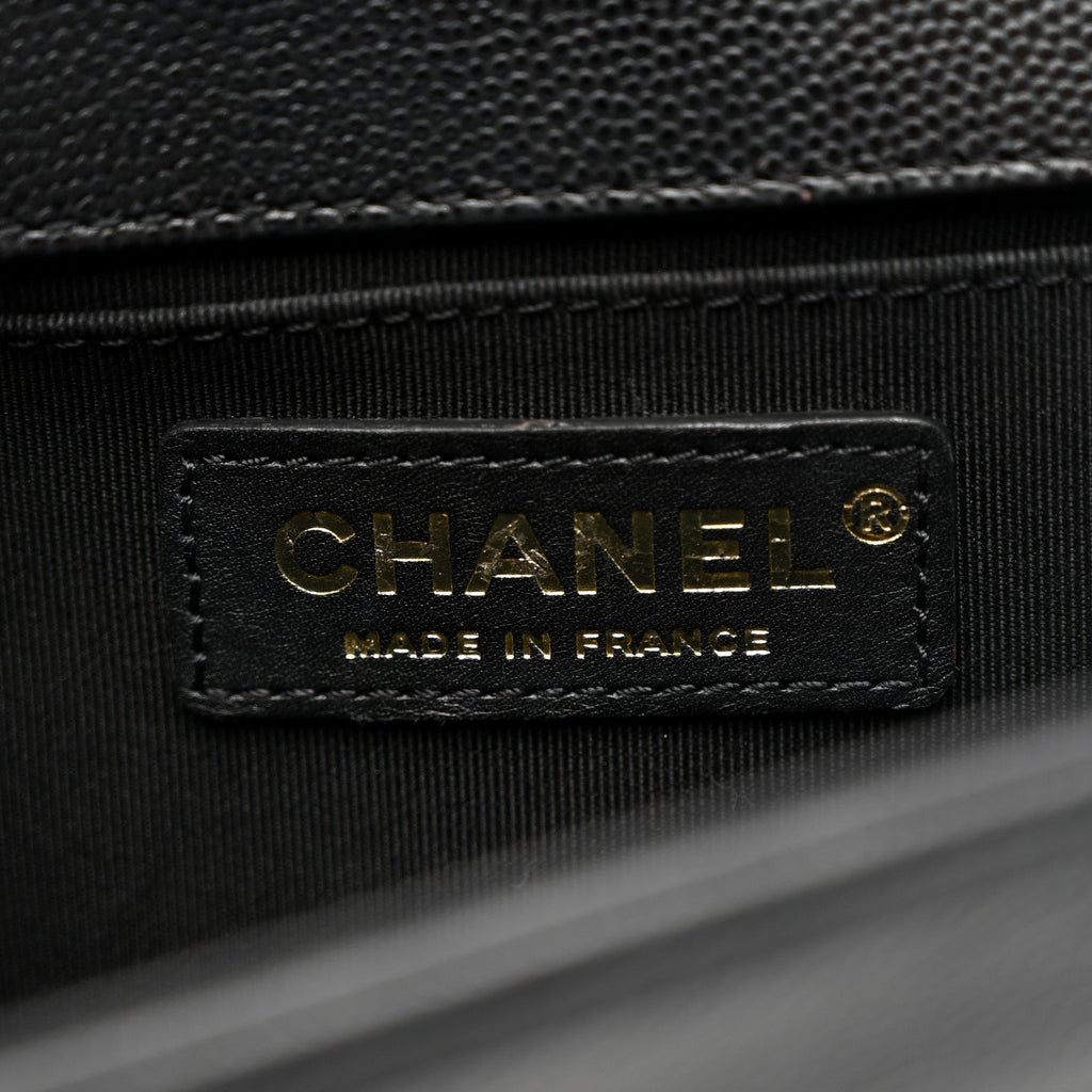 Chanel Caviar Quilted Medium Boy Flap Black