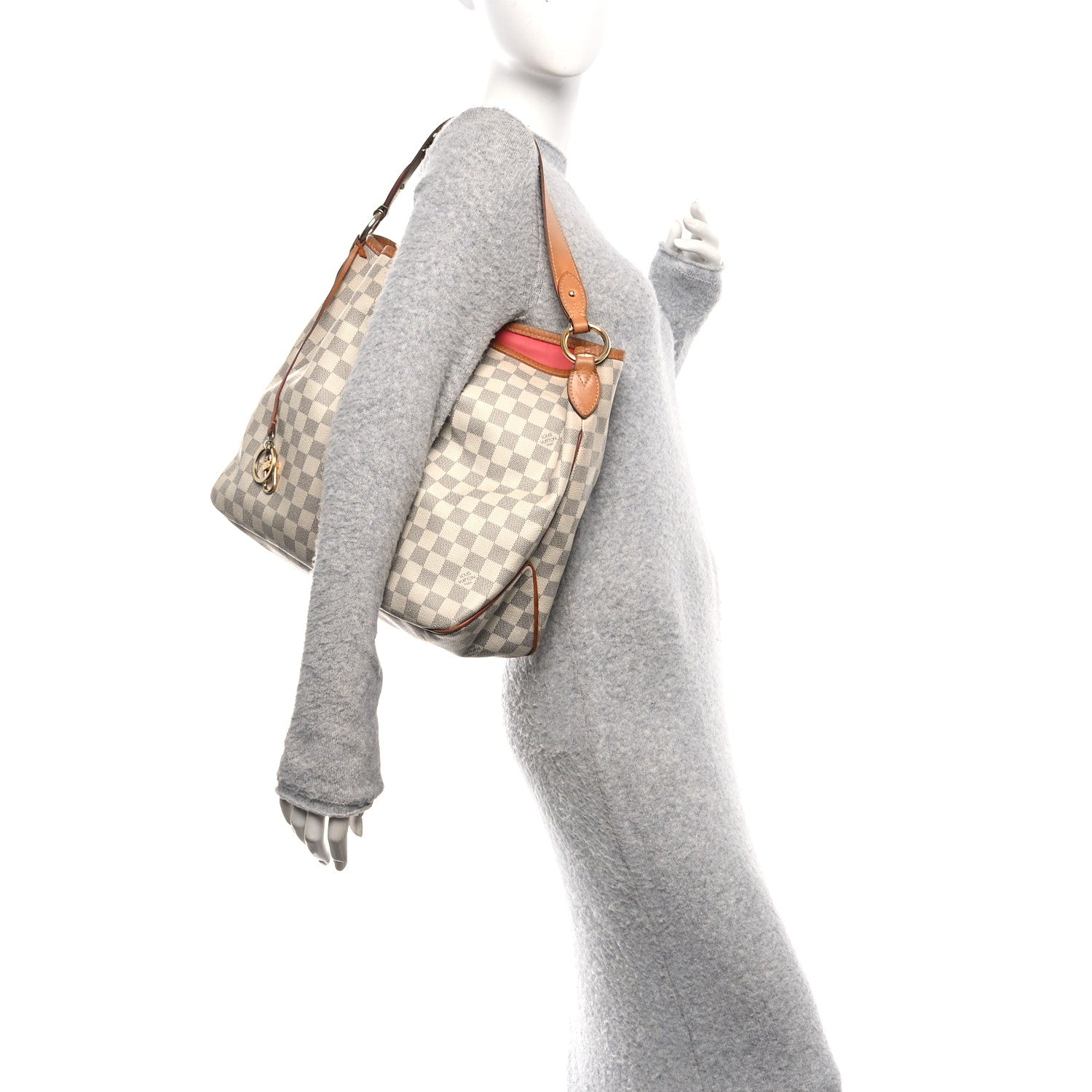 Louis Vuitton Damier Azur Delightful MM Pink