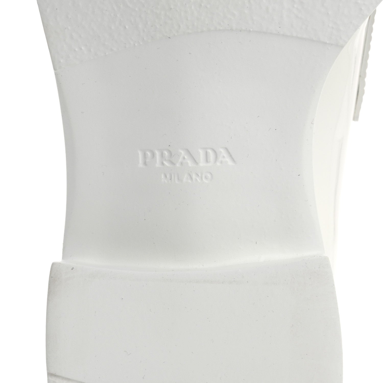 Prada Vernice Triangle 50mm Loafers 39.5 White
